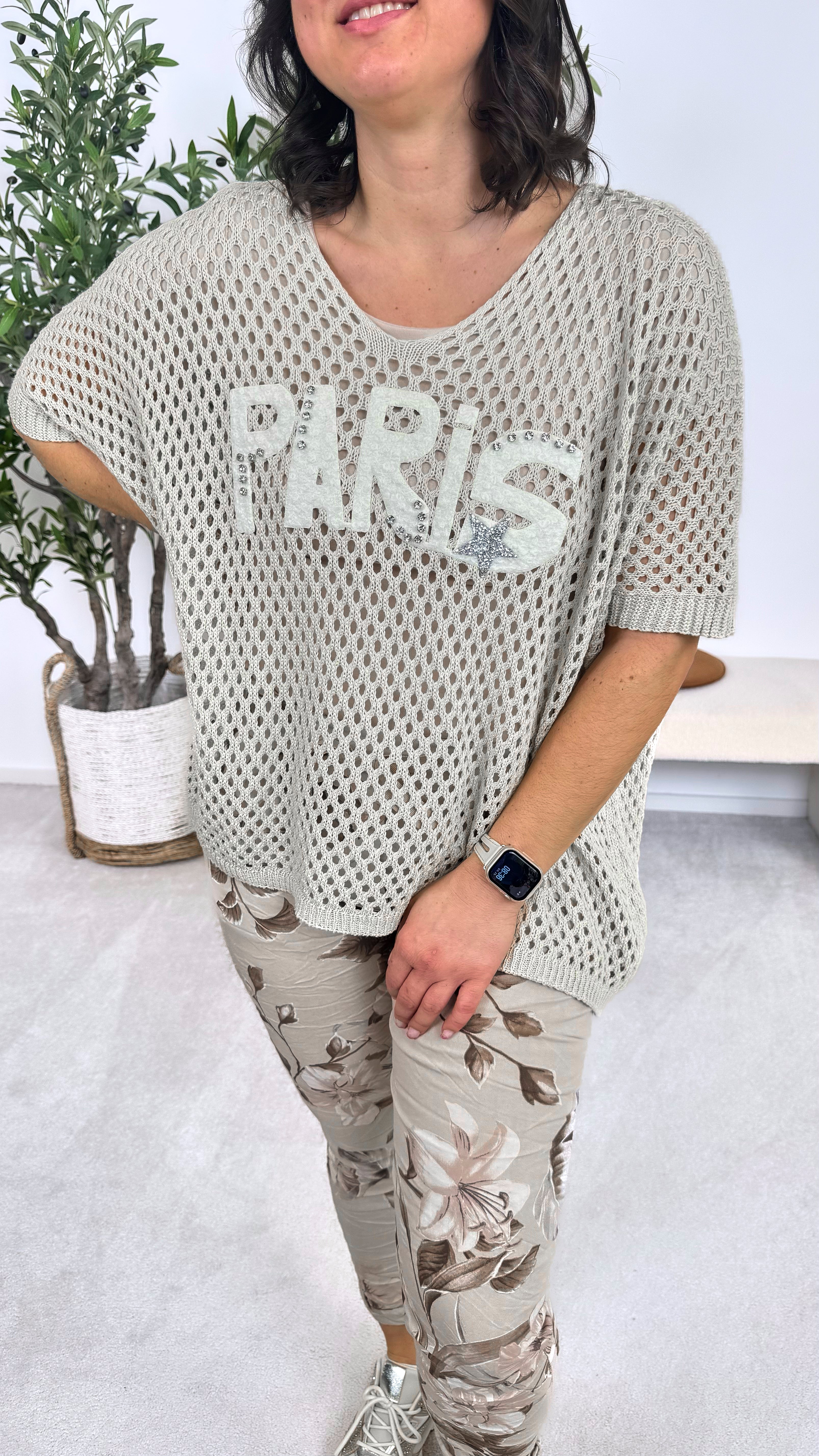 Strickshirt Paris Mesh *Beige*