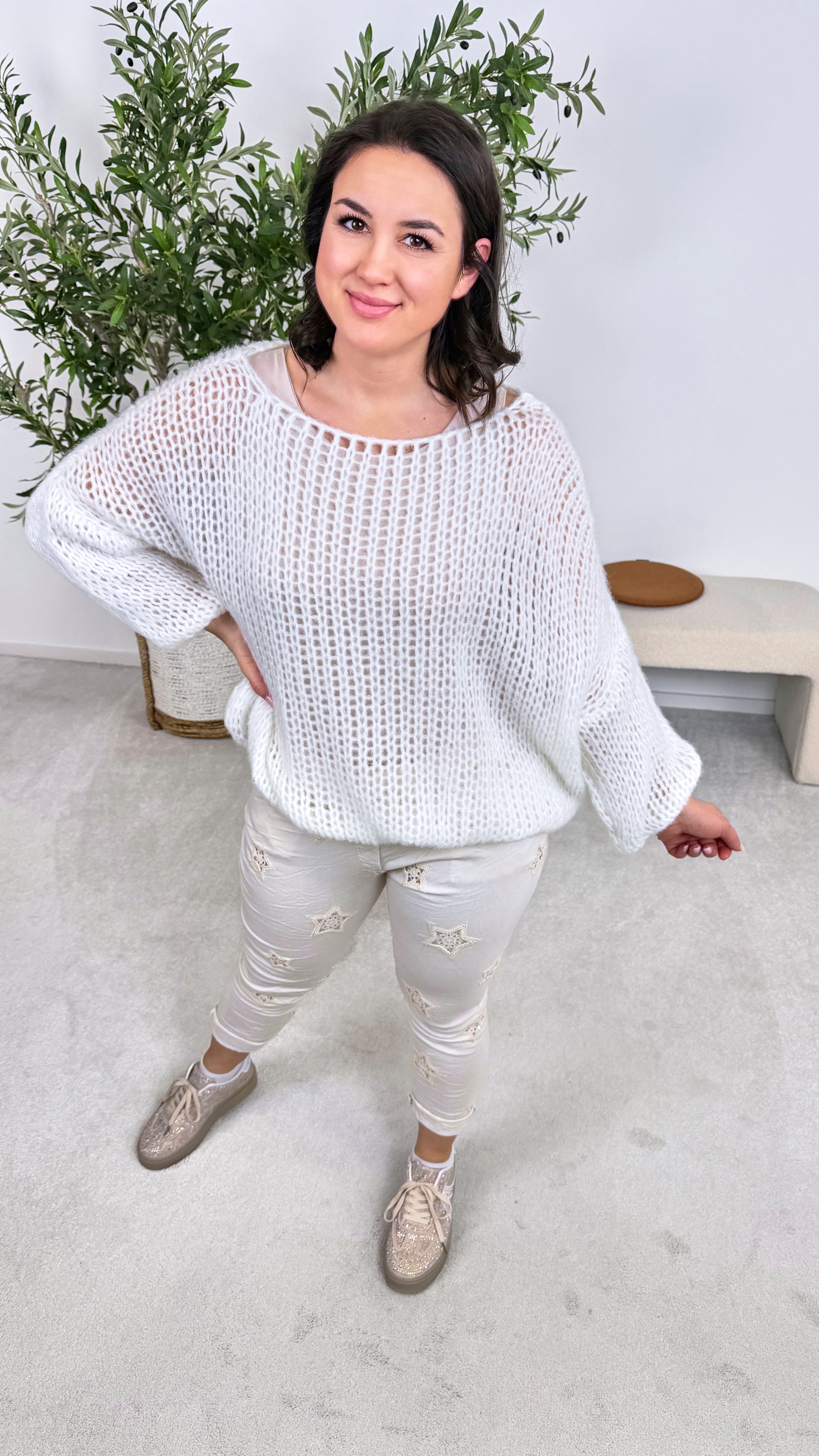 Strickpullover Lilia *Woll-Weiß*