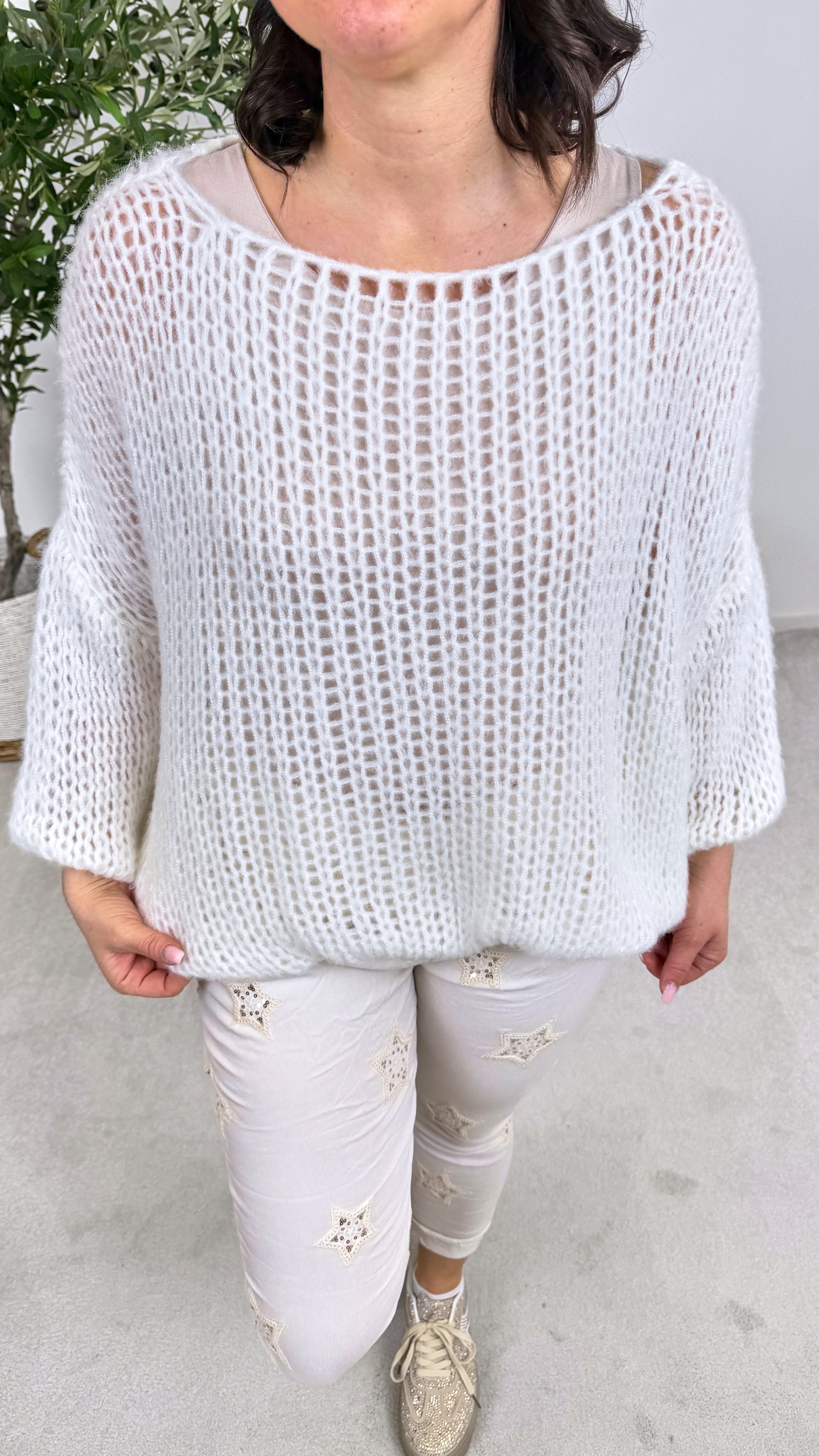 Strickpullover Lilia *Woll-Weiß*