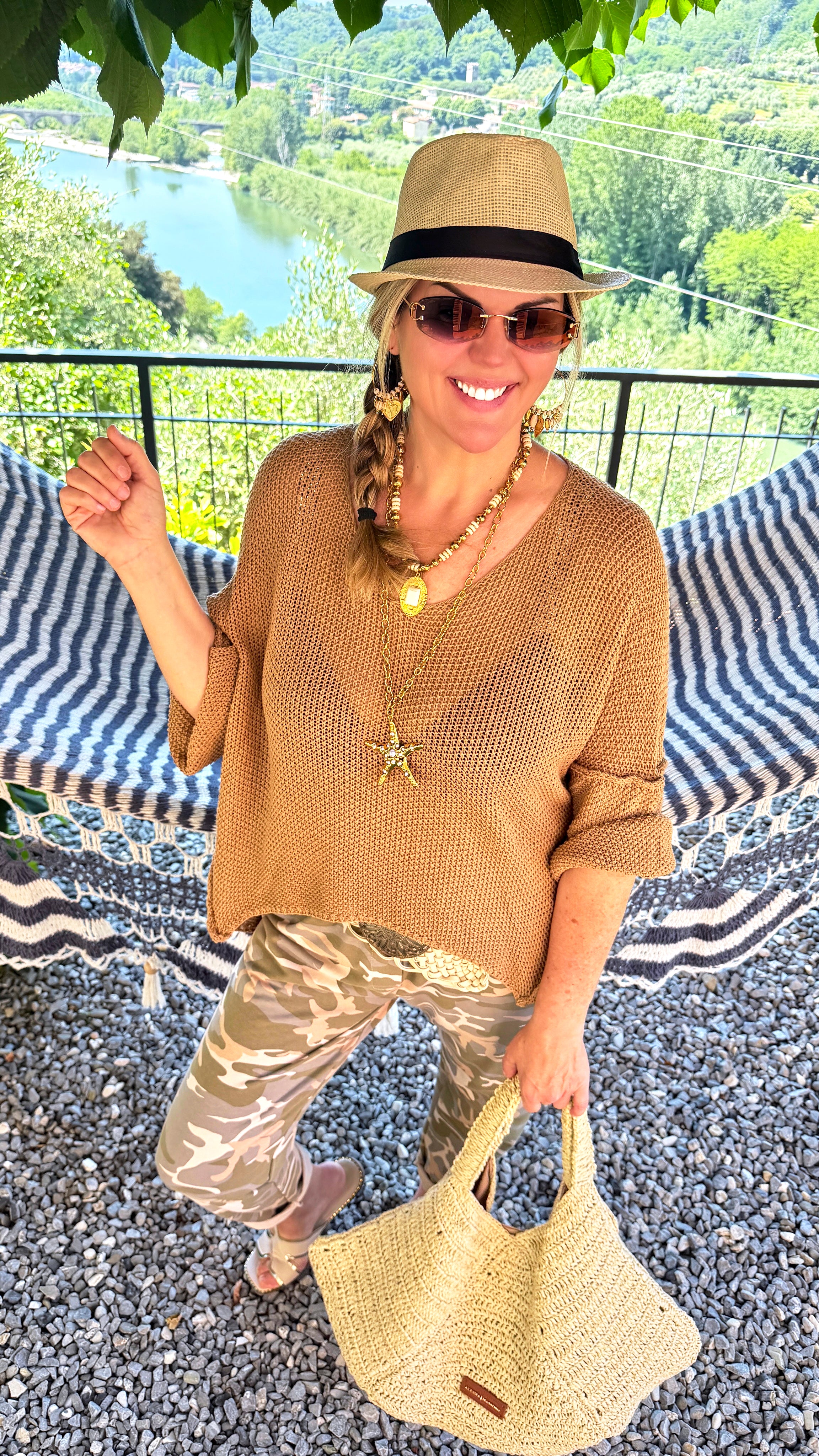 Strickpullover Aurora Mesh *Camel*