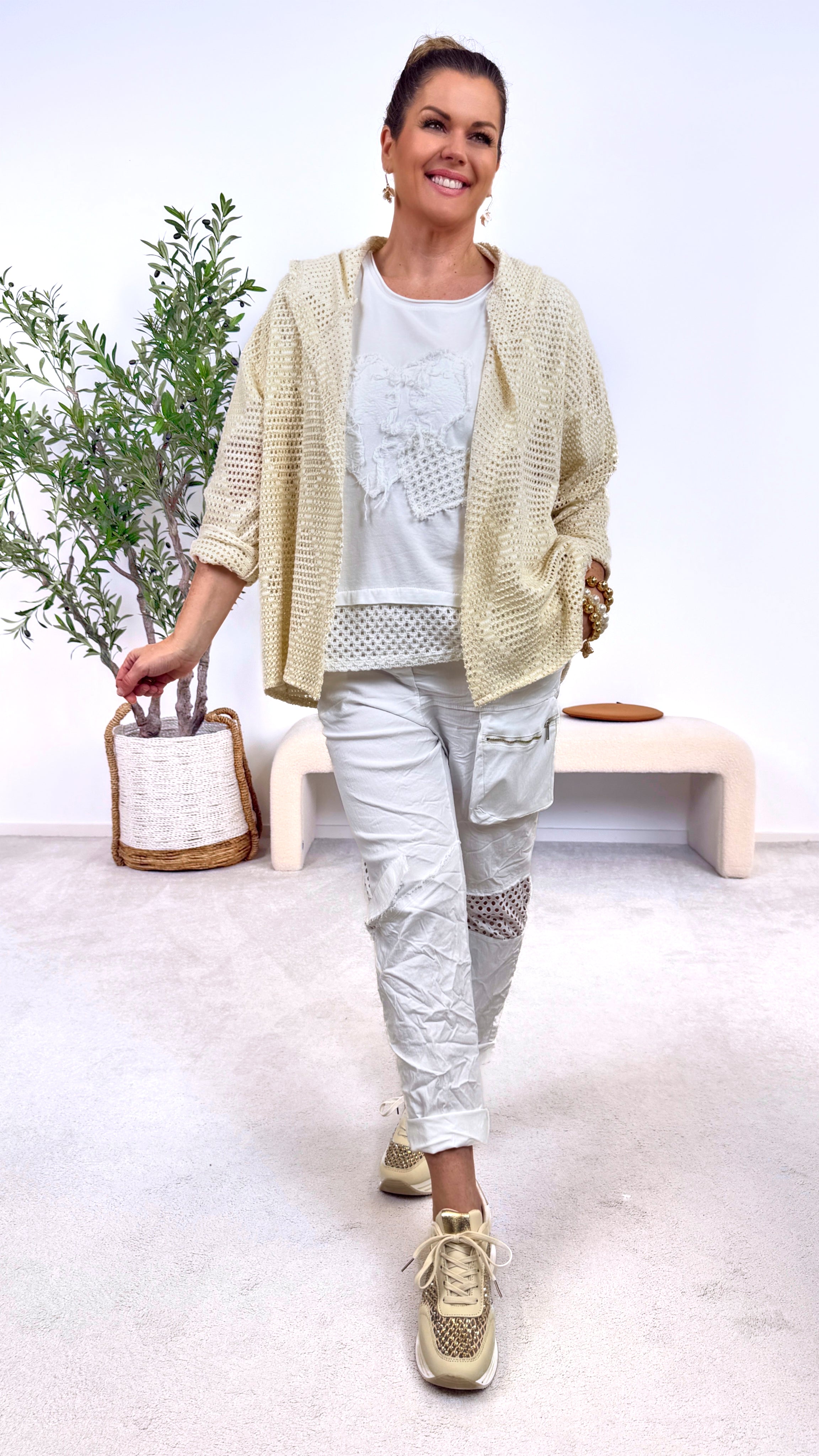 Häkel Cardigan Airy Touch *Creme*