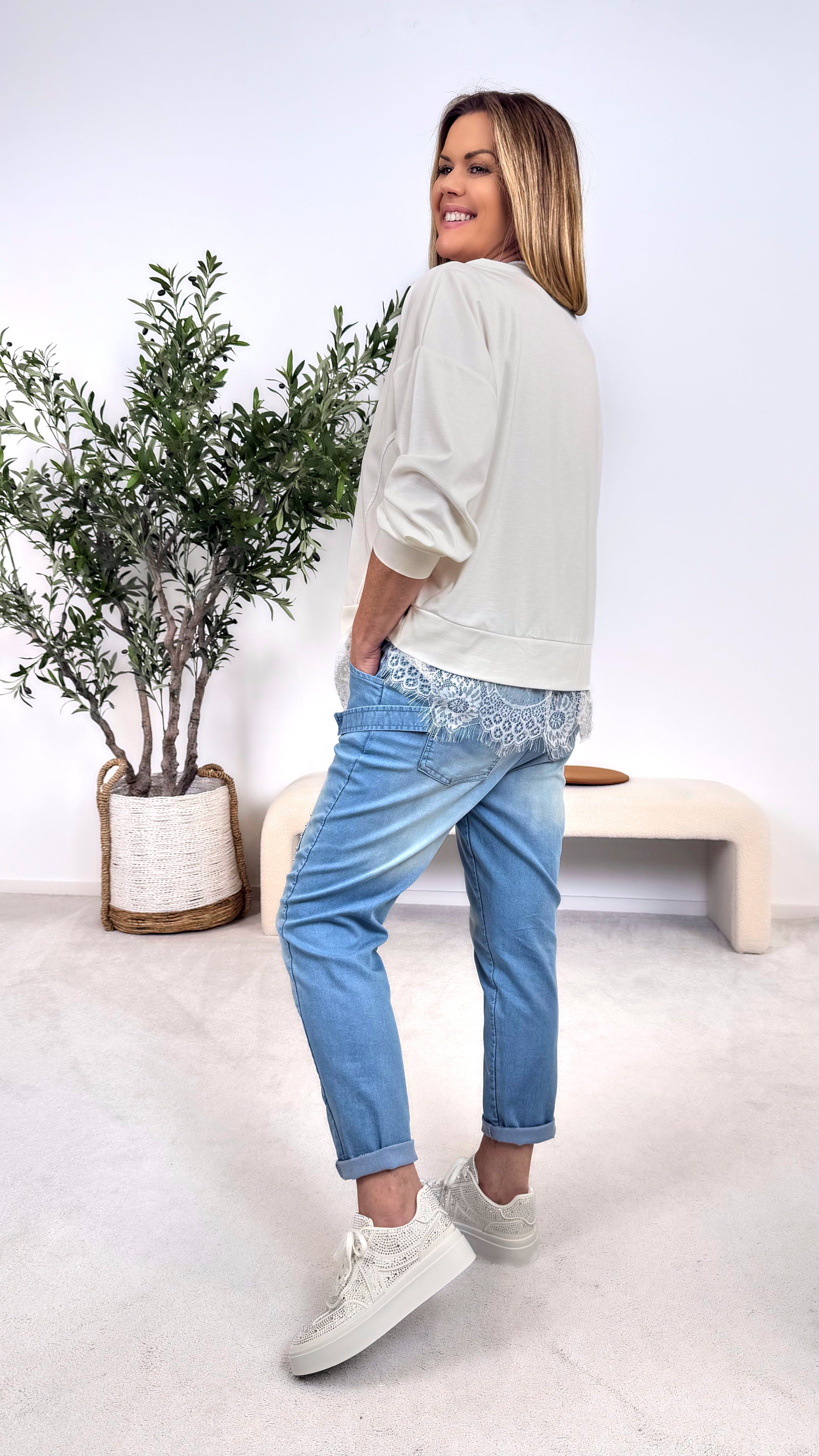 Langarmshirt Timeless Chic *Weiß*