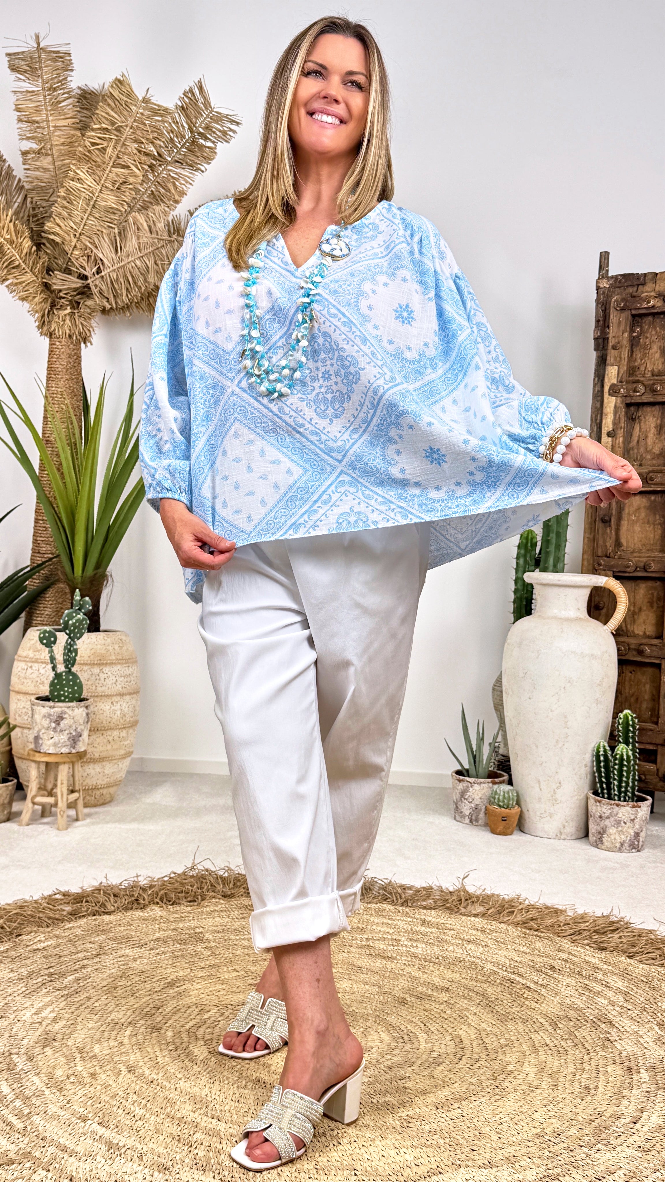 Bluse Sky Paisley