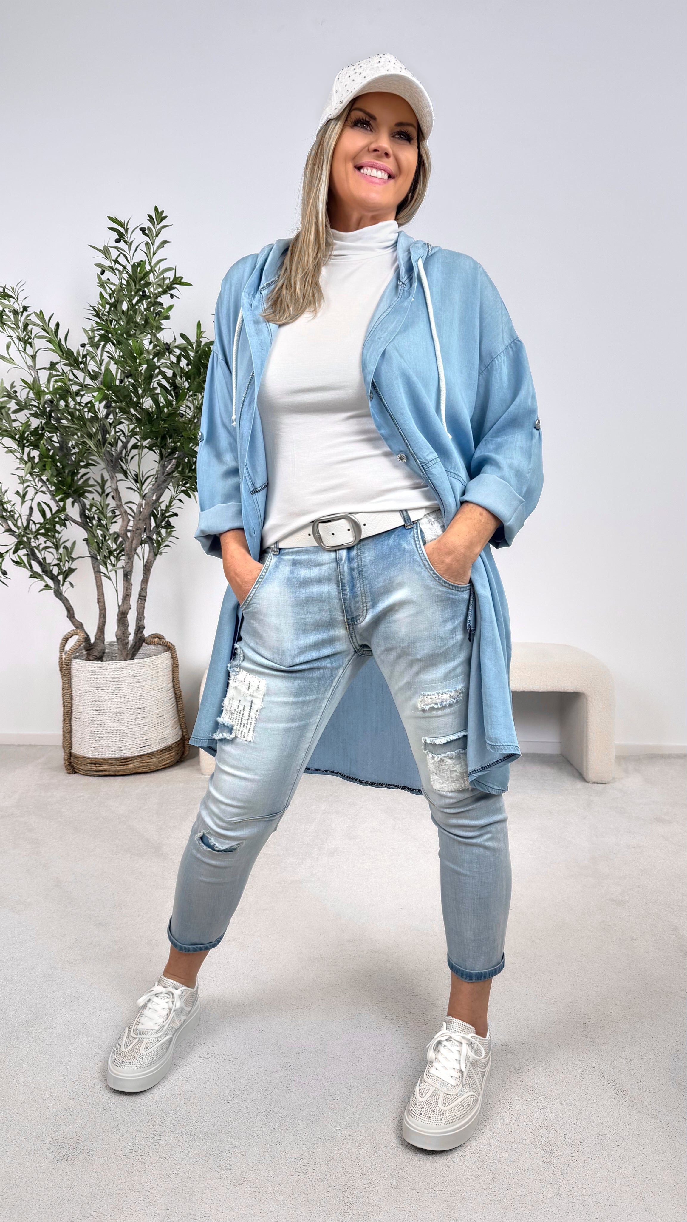 Blusenkleid Casual Queen *Hellblau*