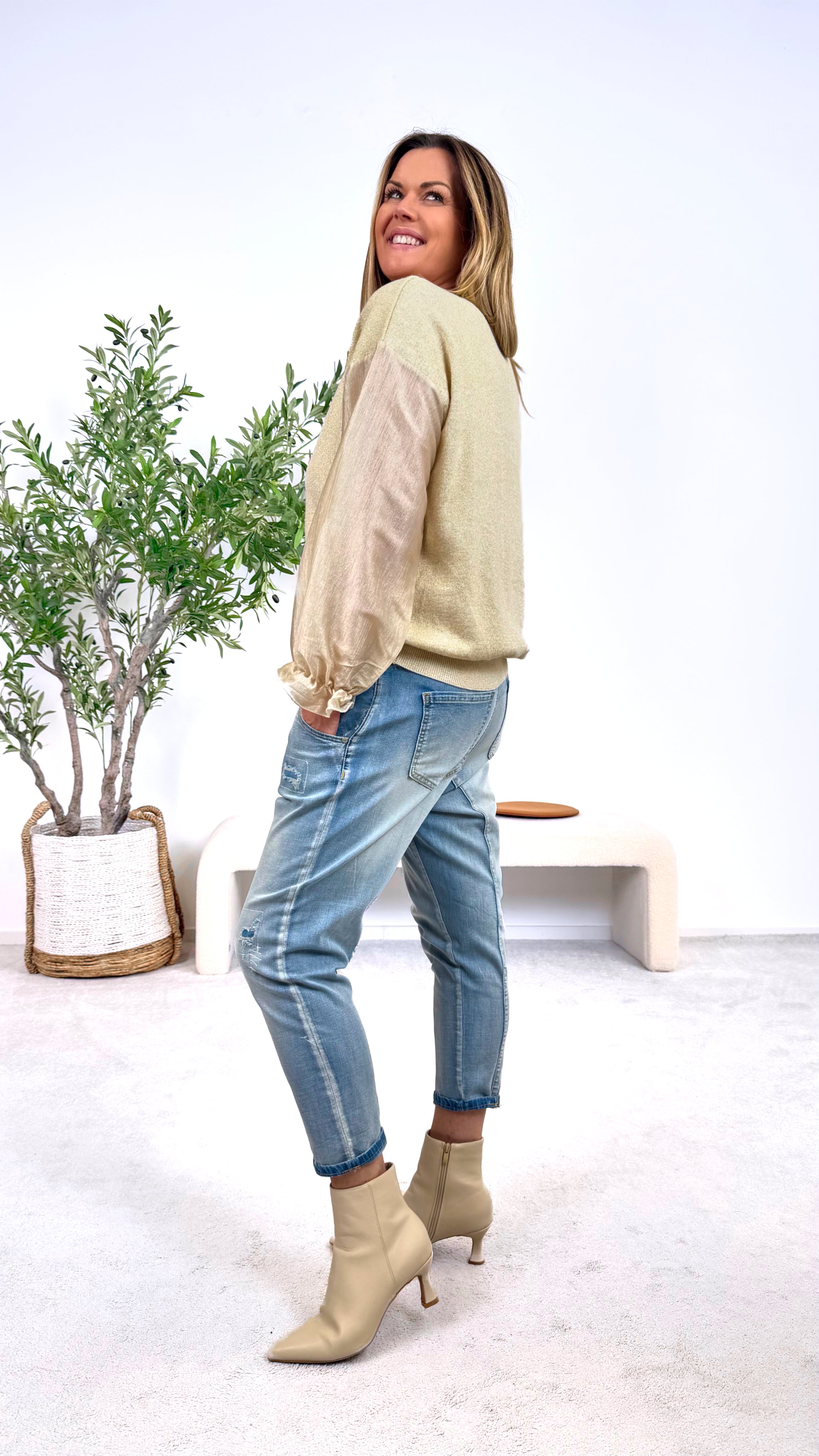 Pullover Pastell Statement