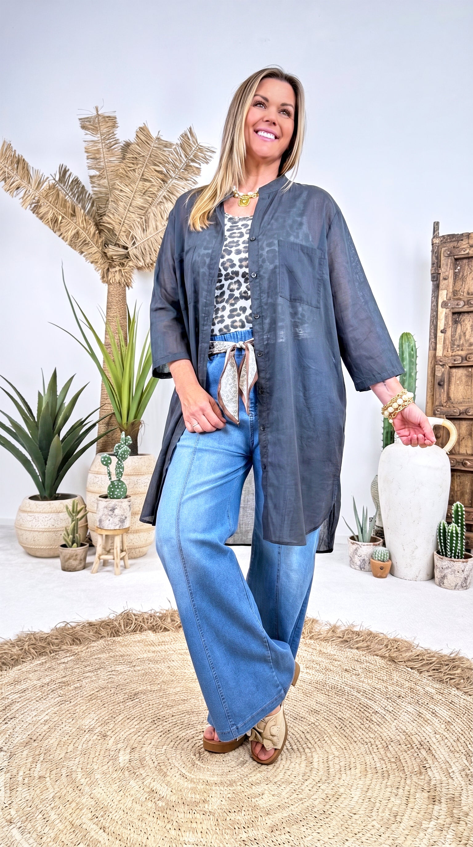 Long-Bluse Azure Mood *Schwarz*