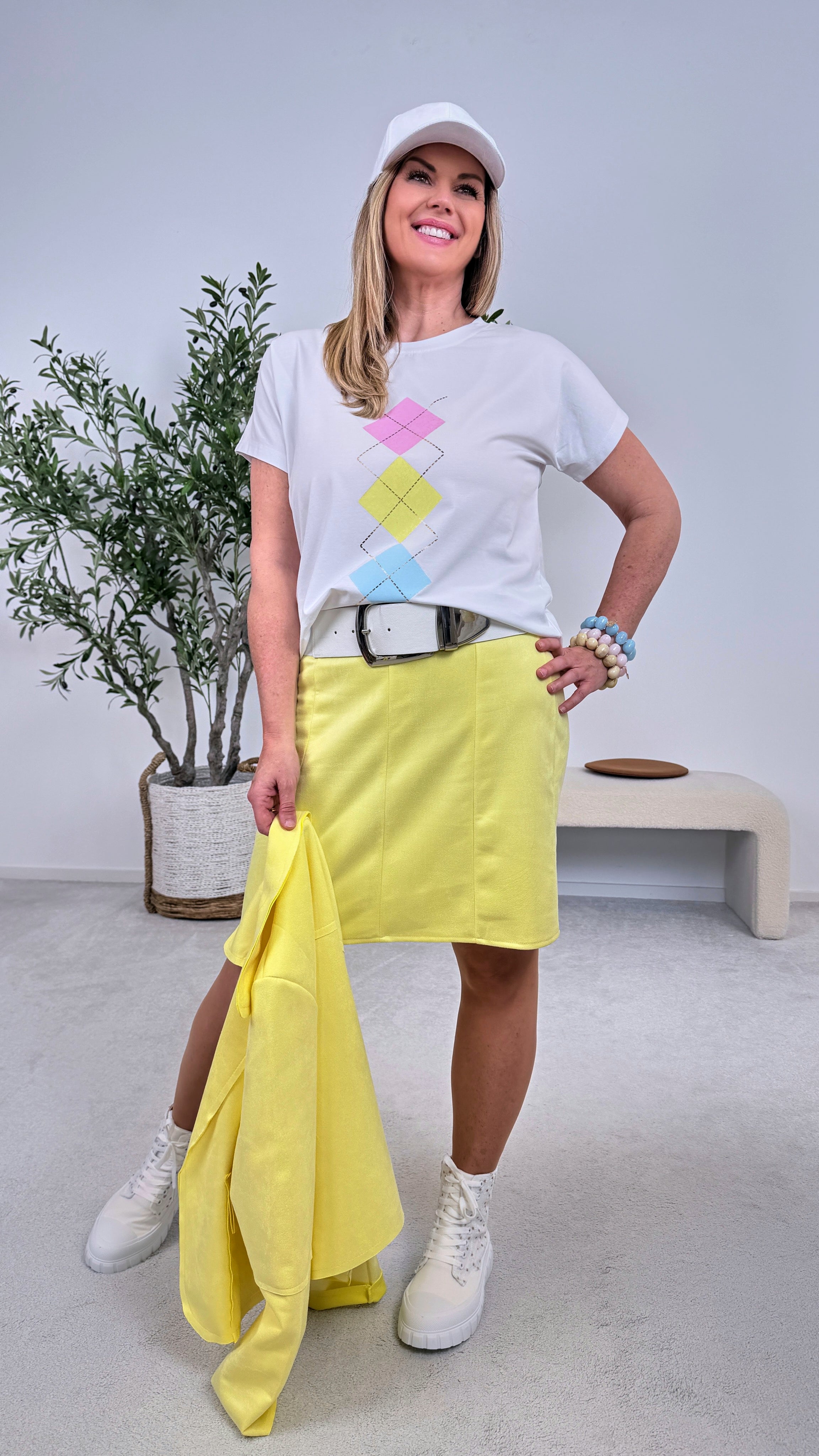 T-Shirt Everyday Charm *Rosa/Gelb*