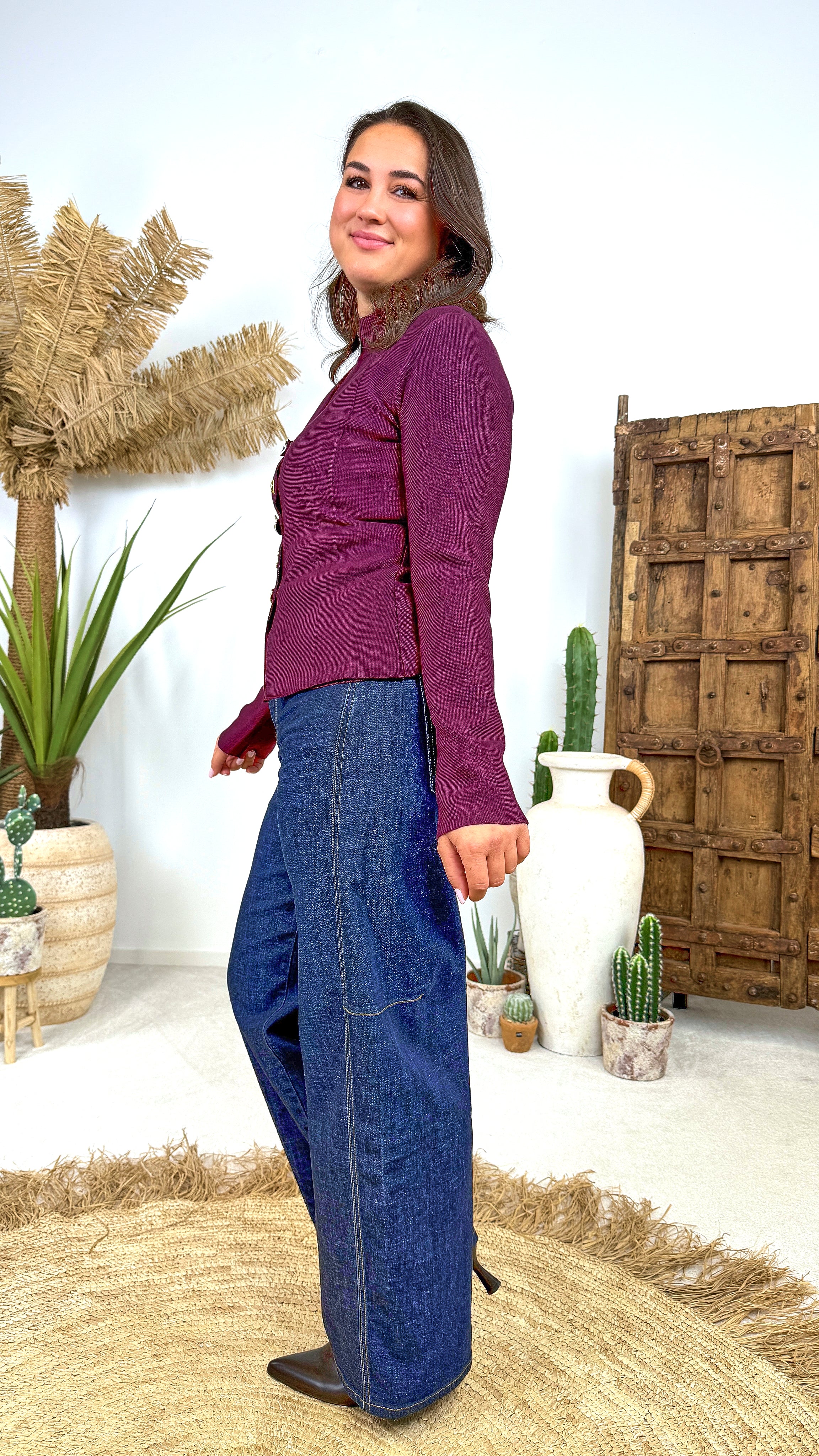 Strick-Cardigan Orinthia *Bordeaux*