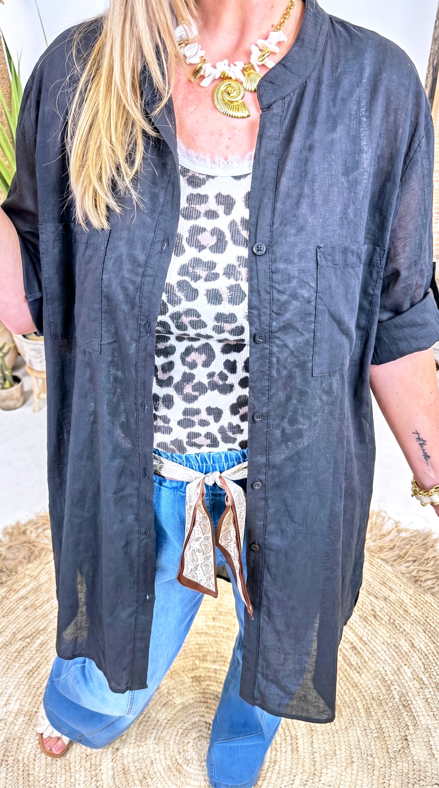 Long-Bluse Azure Mood *Schwarz*