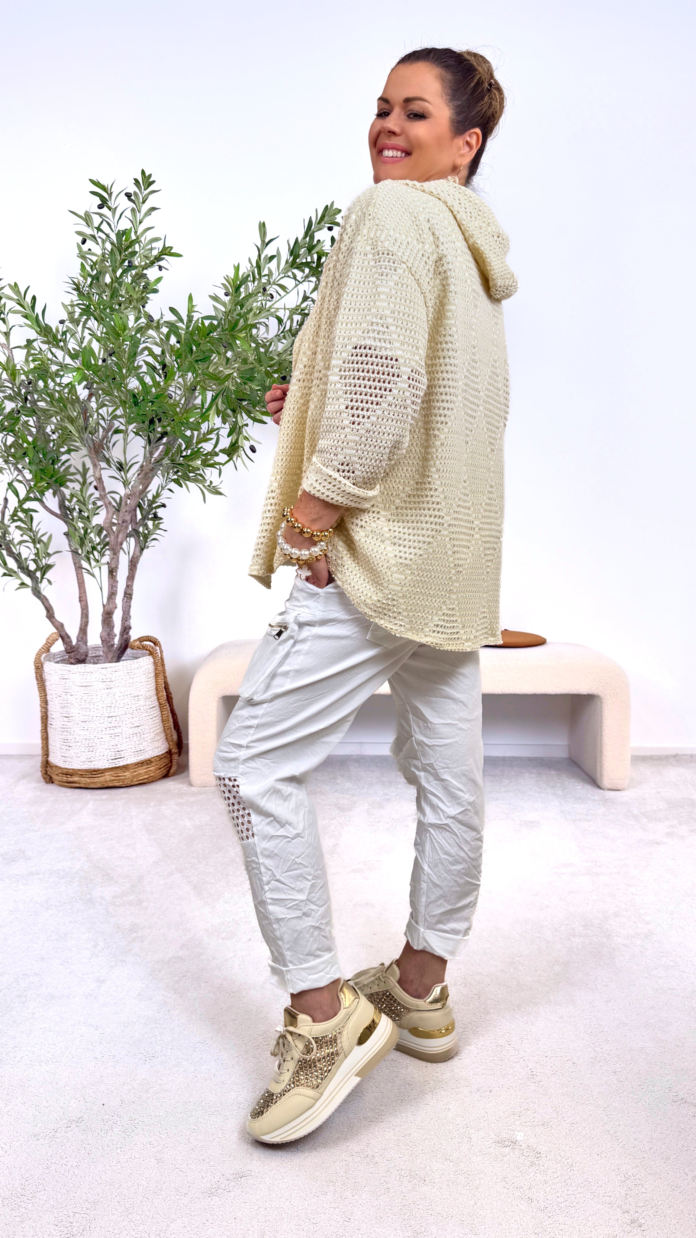 Häkel Cardigan Airy Touch *Creme*