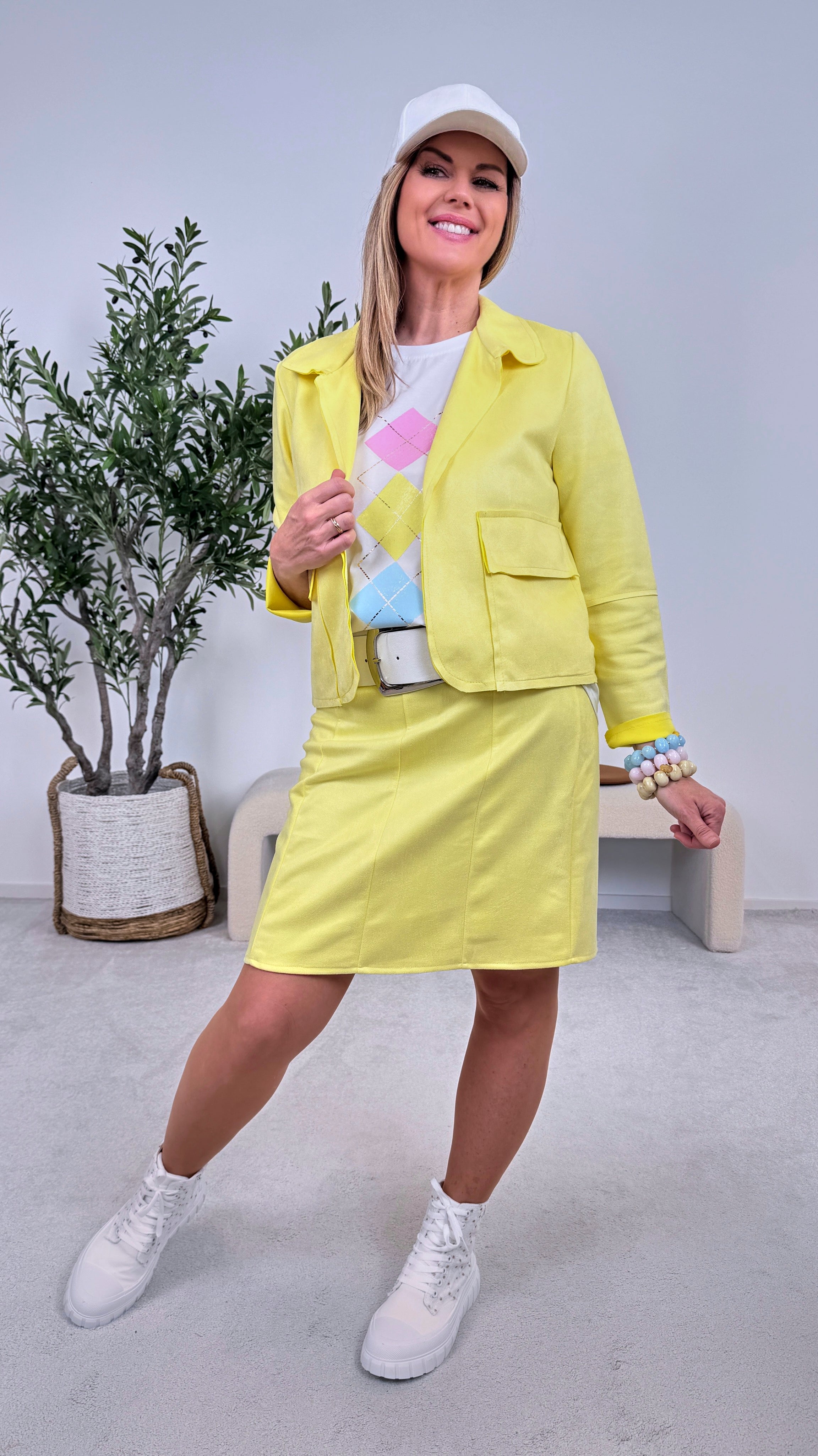 Kurze Jacke Soft Cofidence *Gelb*