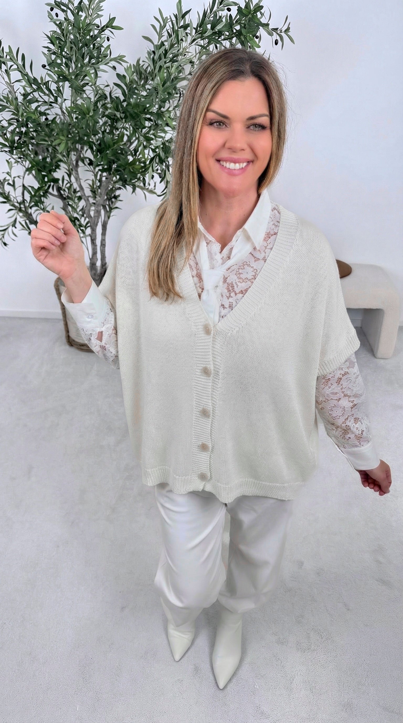 Strick-Cardigan Sweet Harmony *Weiß*