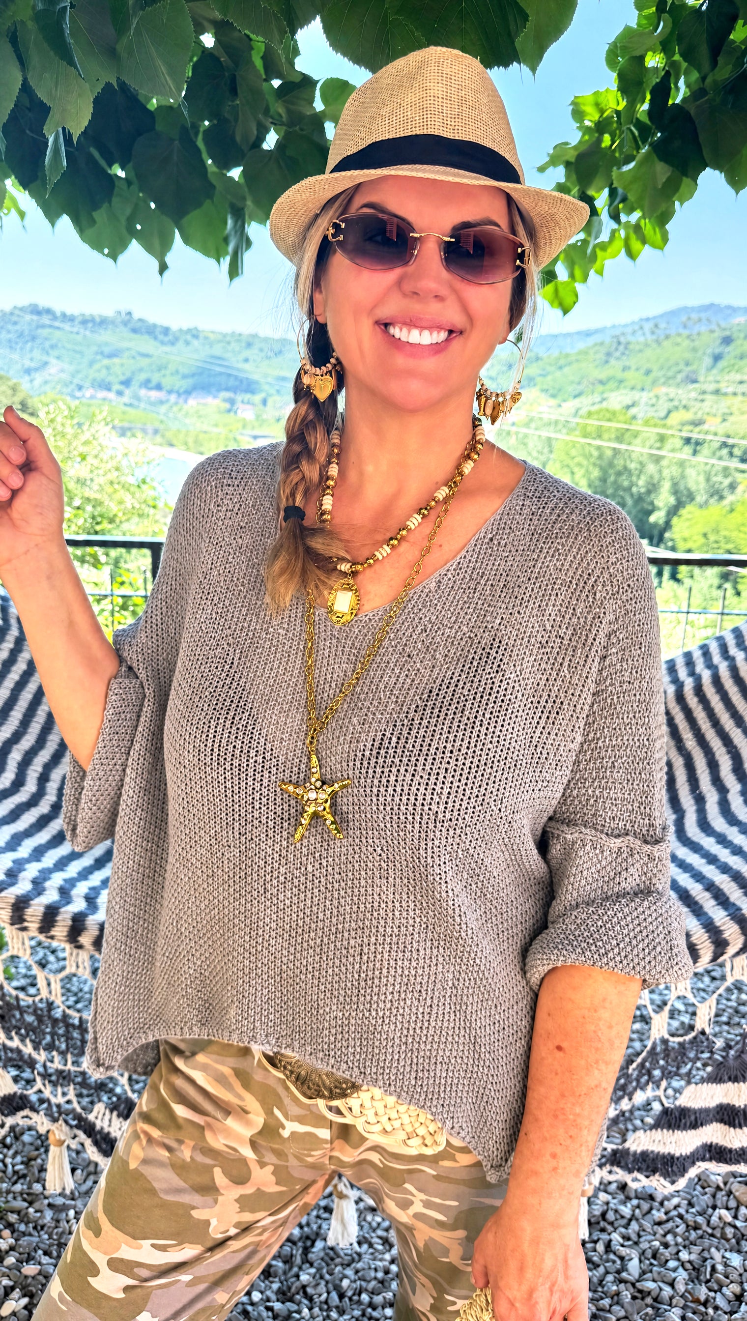 Strickpullover Aurora Mesh *Taupe*