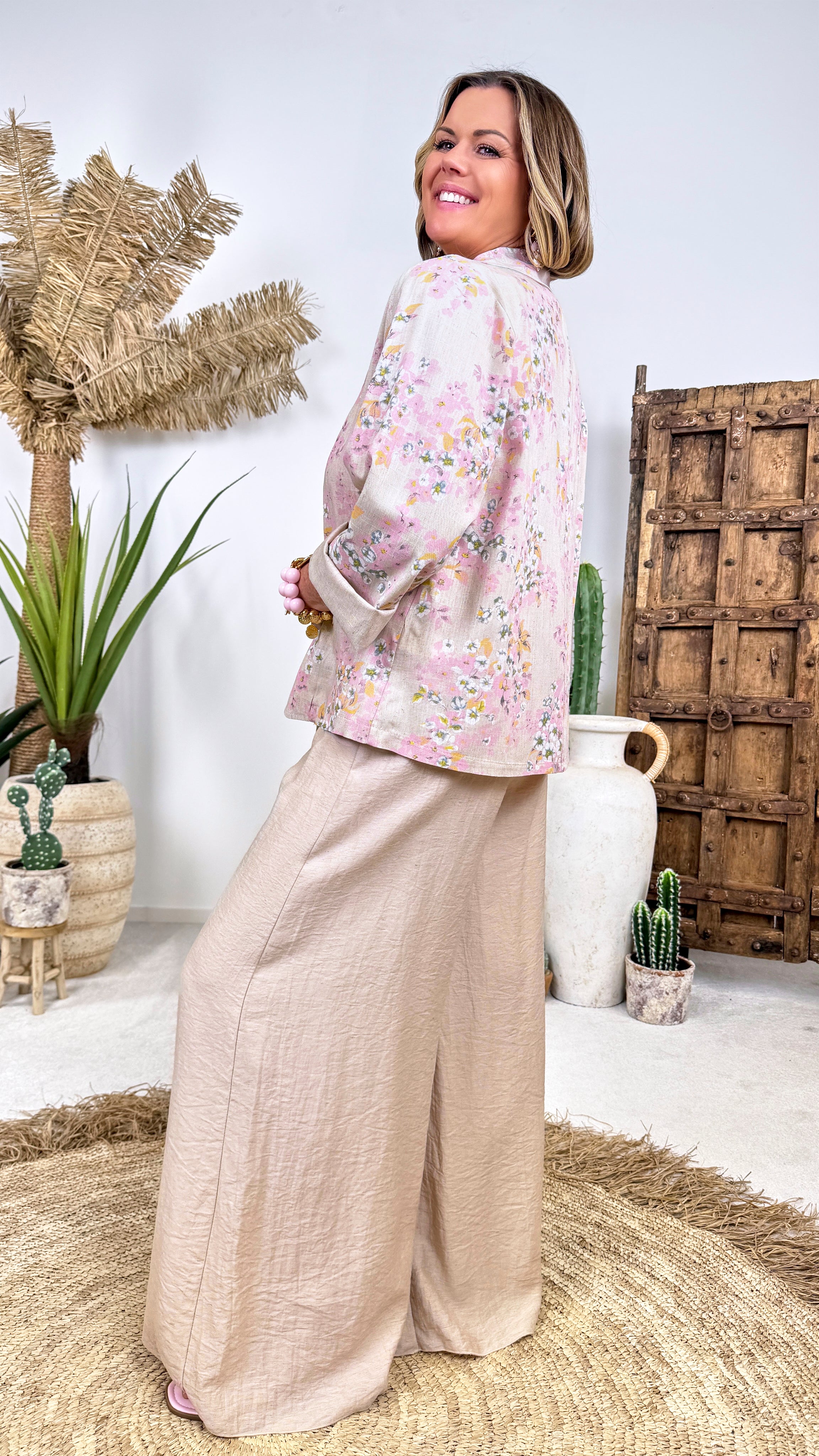 Leinen-Blazer Classy Flora *Kleine Blume*
