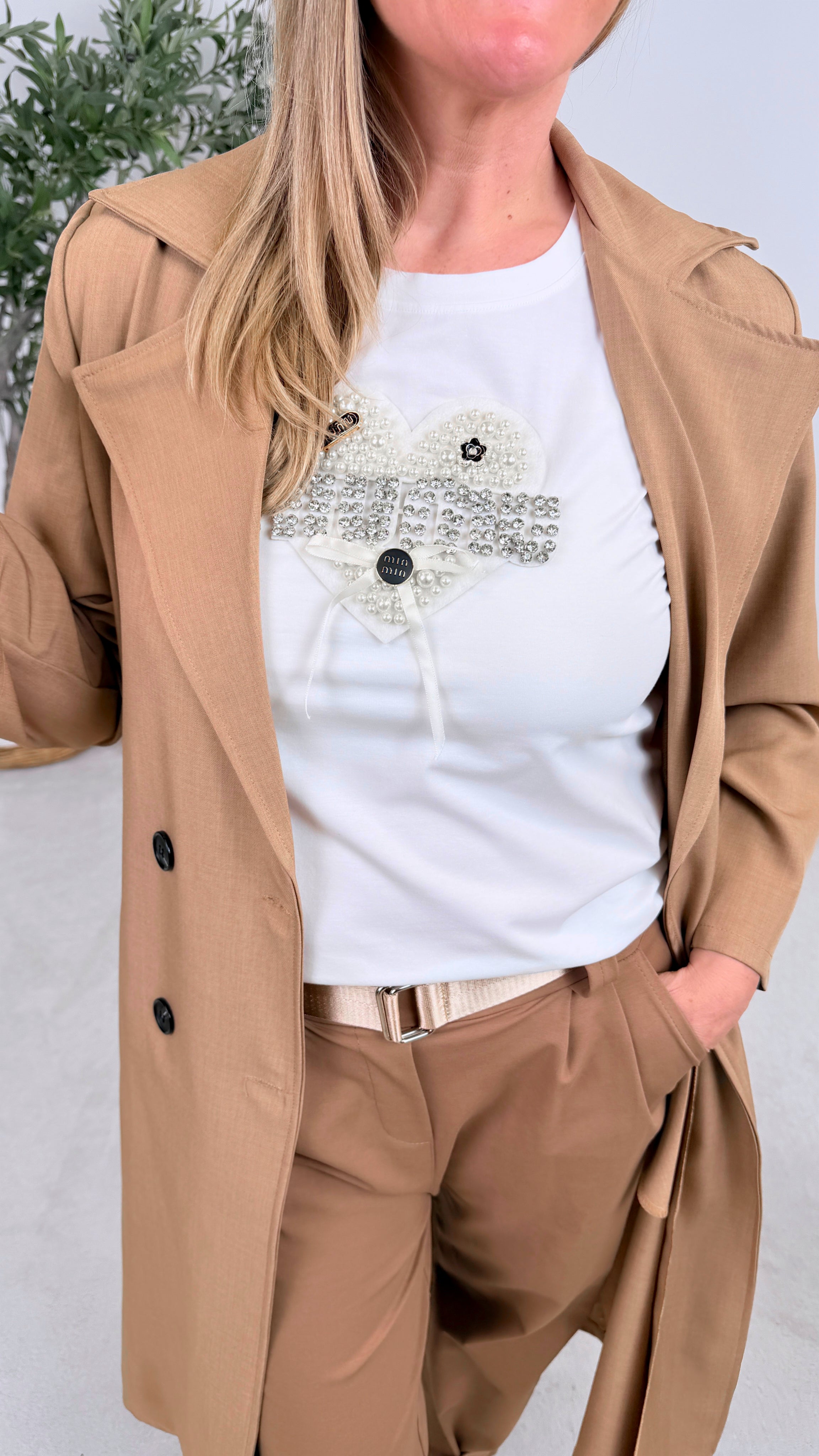 Dünner Trenchcoat Femme Authority *Camel*