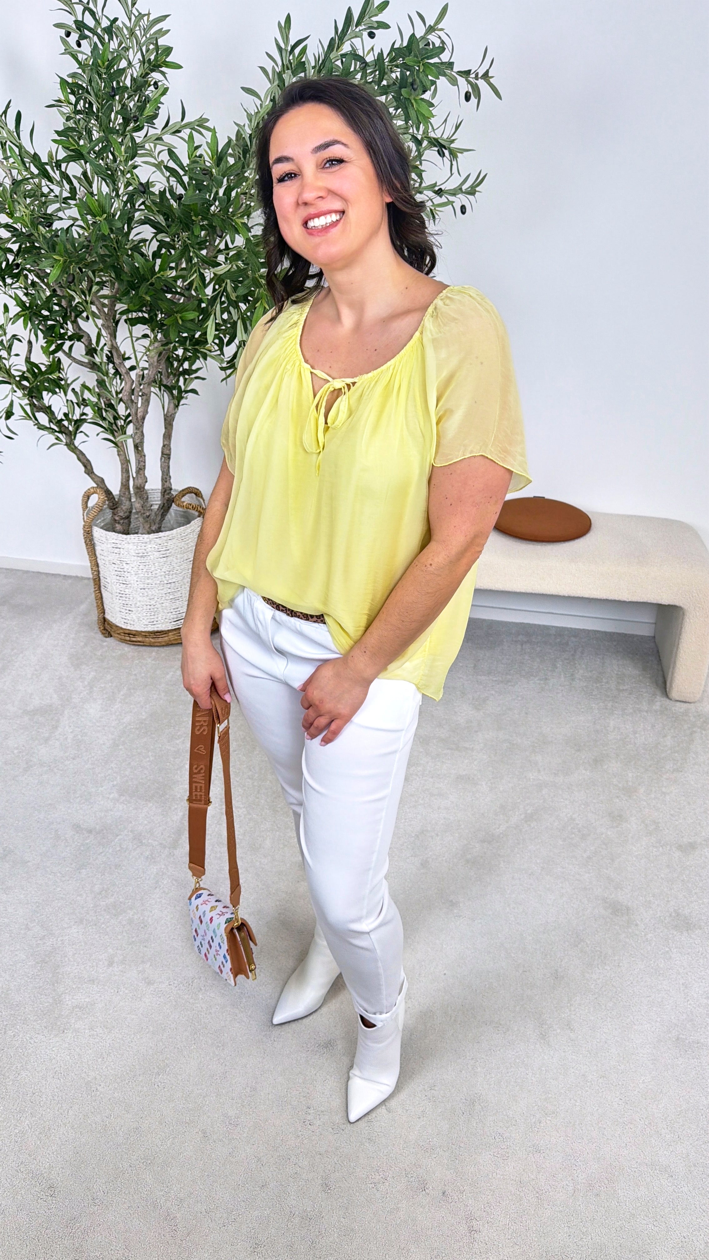 Seidenbluse Santorini *Gelb* (lieferbar ab 19.3.26)