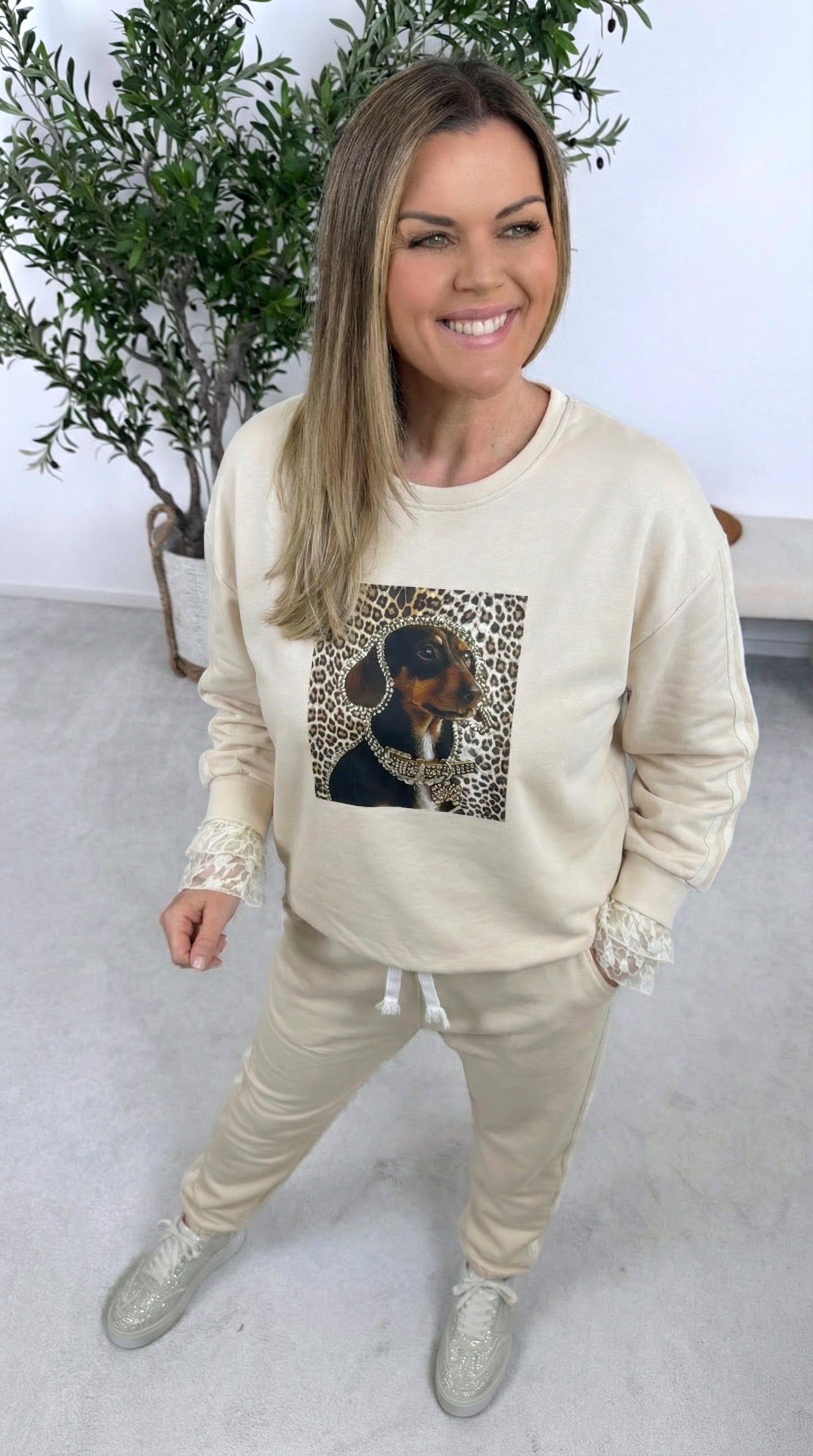 Sweatshirt Leo Dog *Creme*