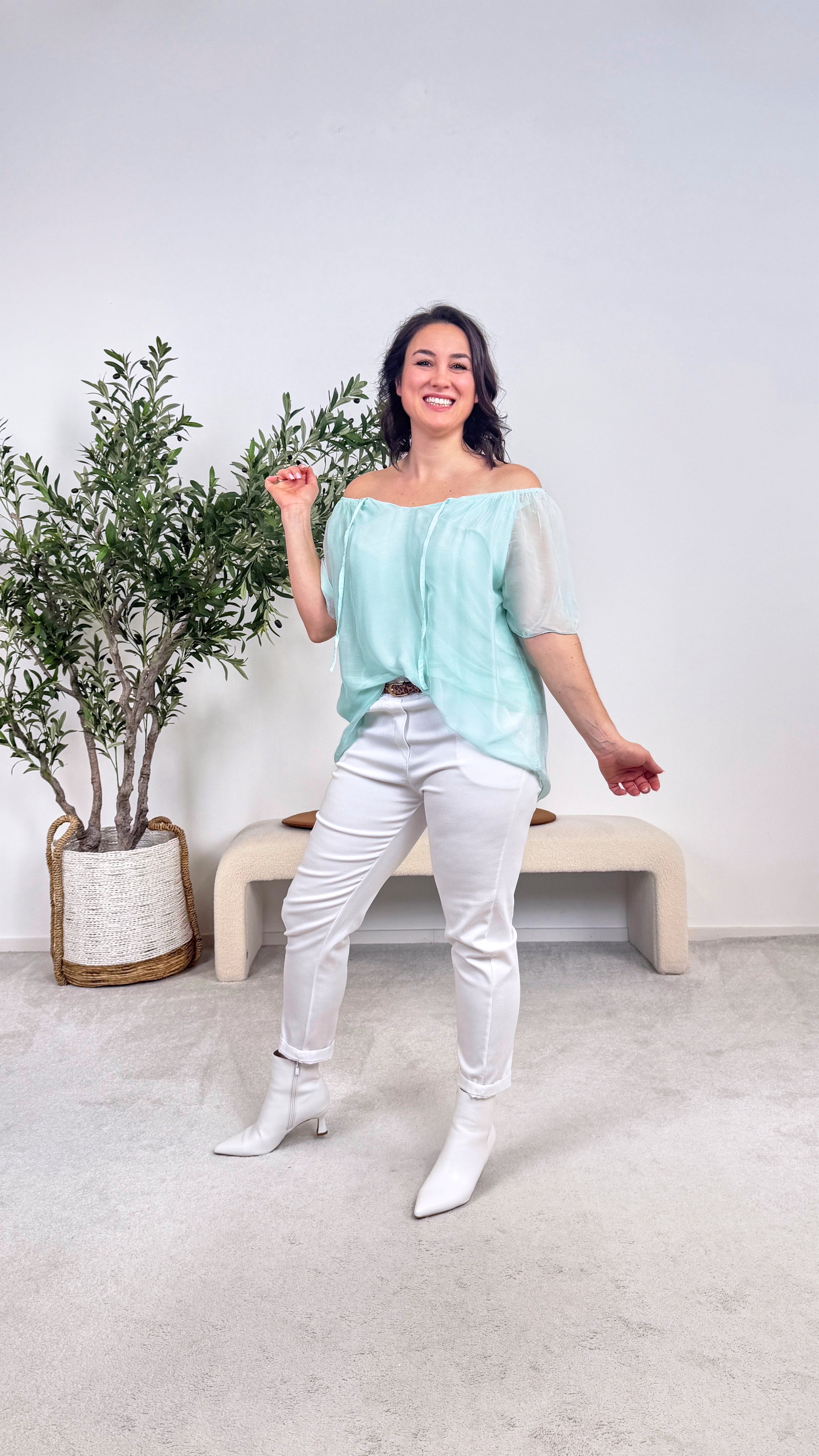 Seidenbluse Santorini *Mint*