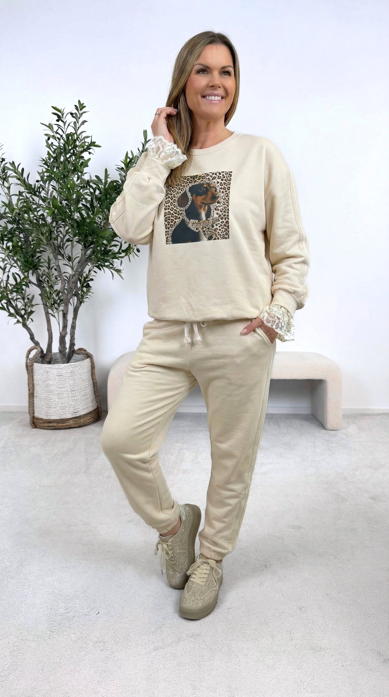 Sweatshirt Leo Dog *Creme*