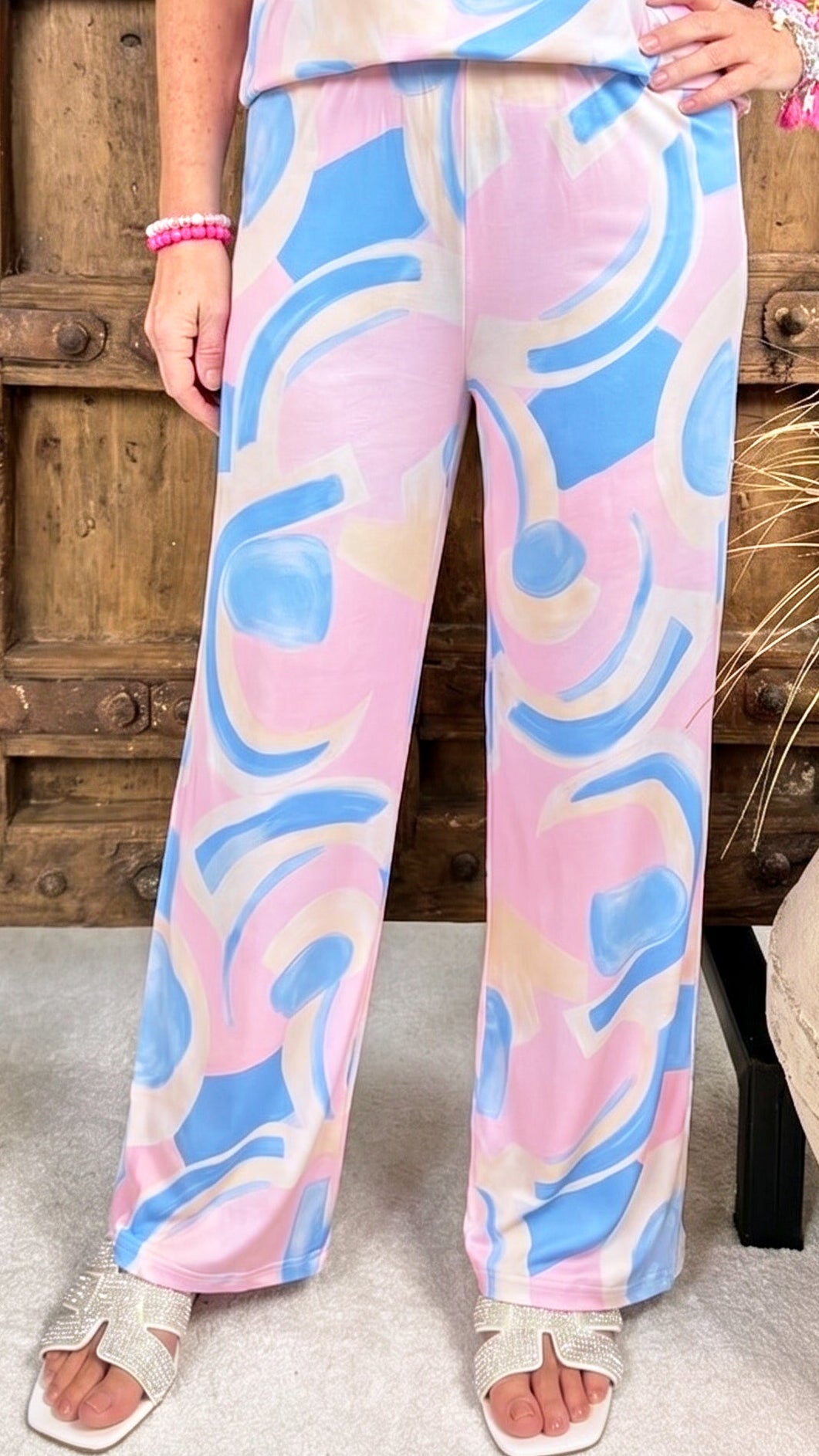 Blusentop Color Beach *Rosa/Blau*