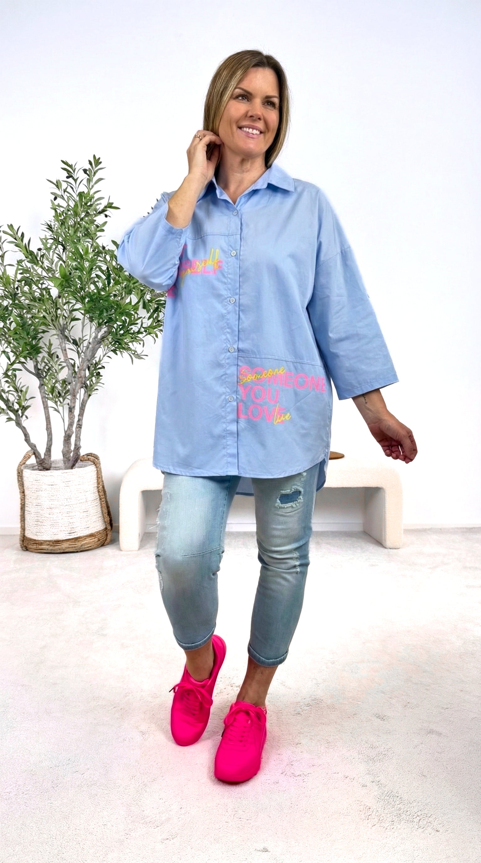 Bluse Treat Yourself *Blau*