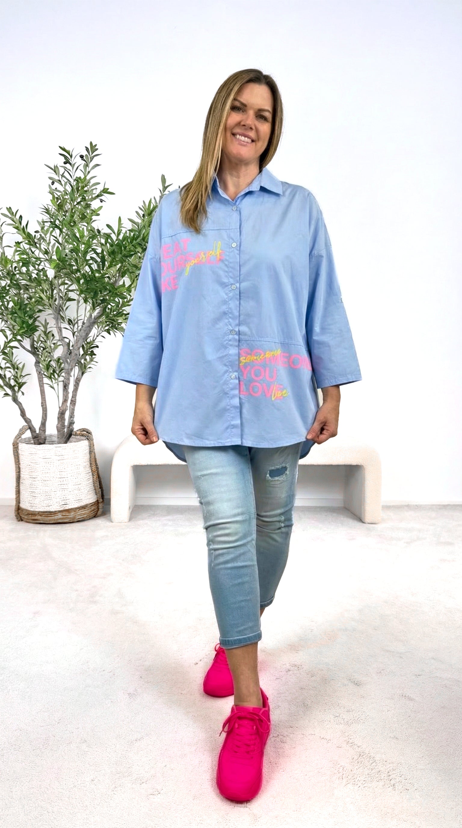 Bluse Treat Yourself *Blau*