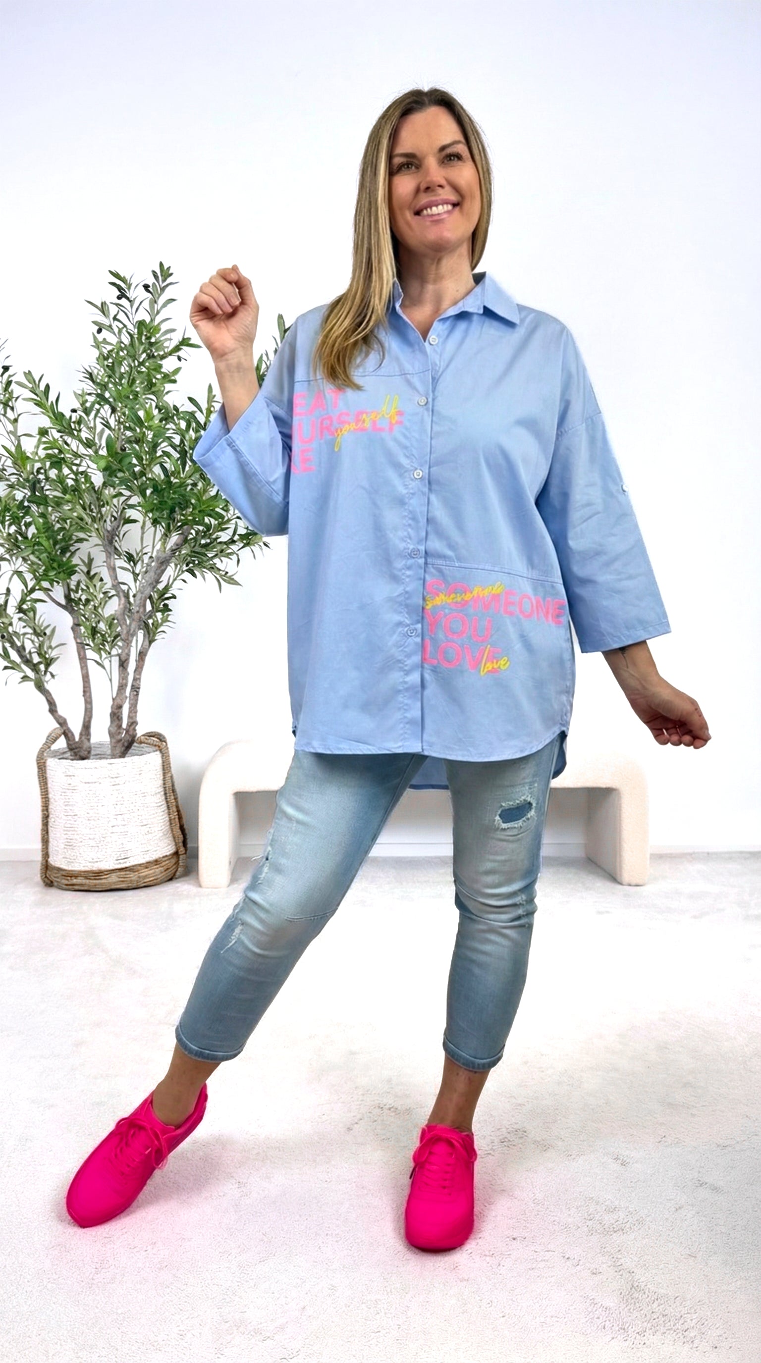 Bluse Treat Yourself *Blau*