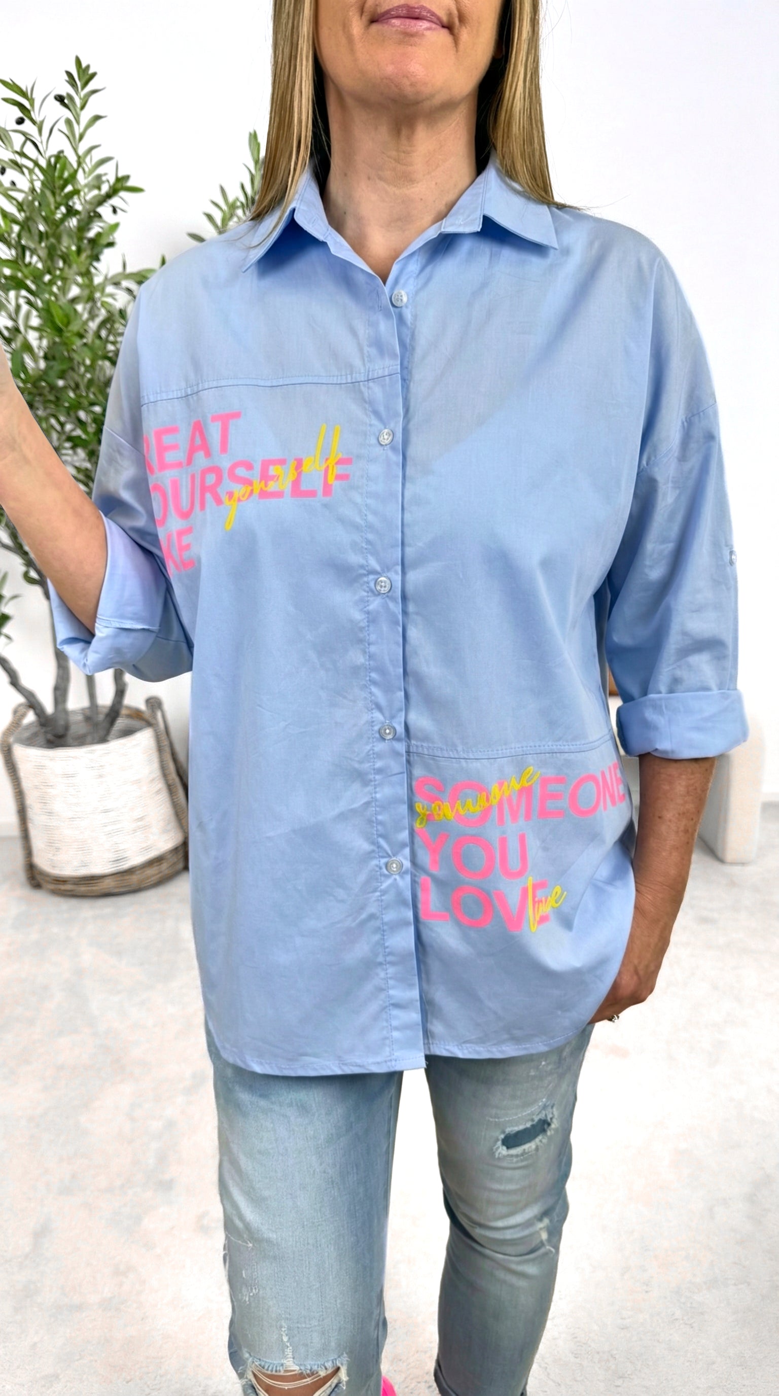 Bluse Treat Yourself *Blau*
