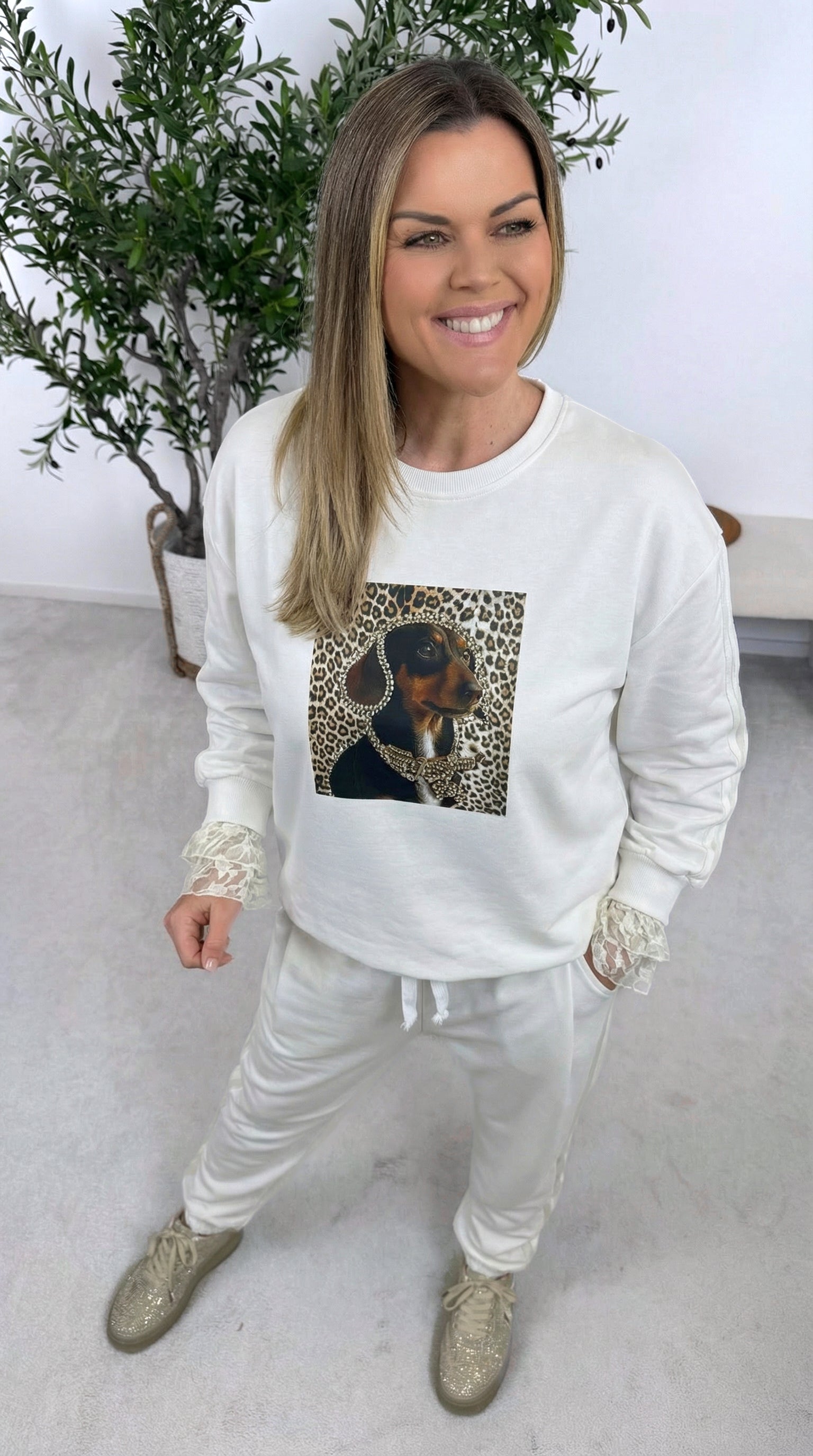 Sweatshirt Leo Dog *Weiß*