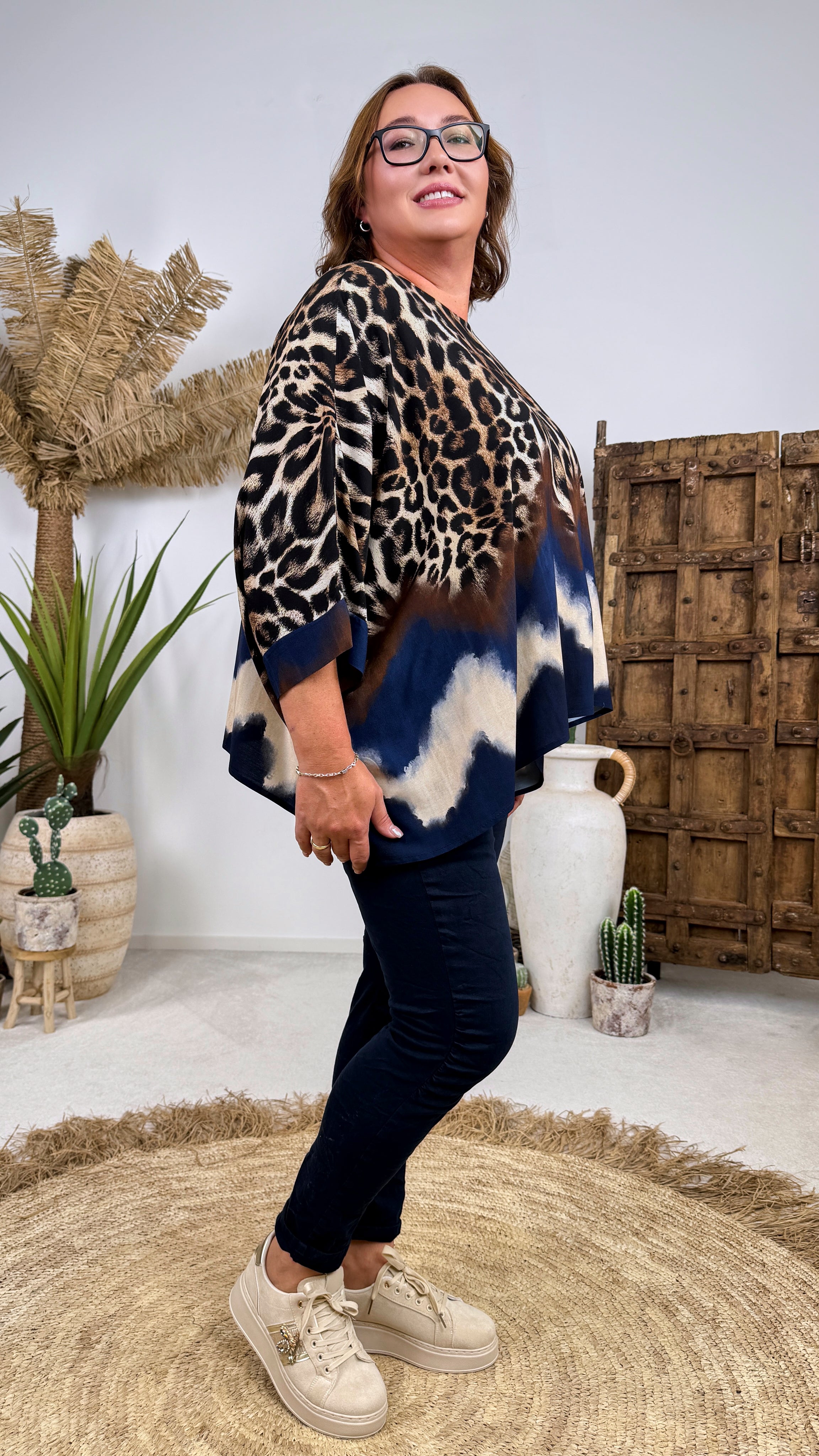 Blusenshirt Mingei *Dunkelblau*