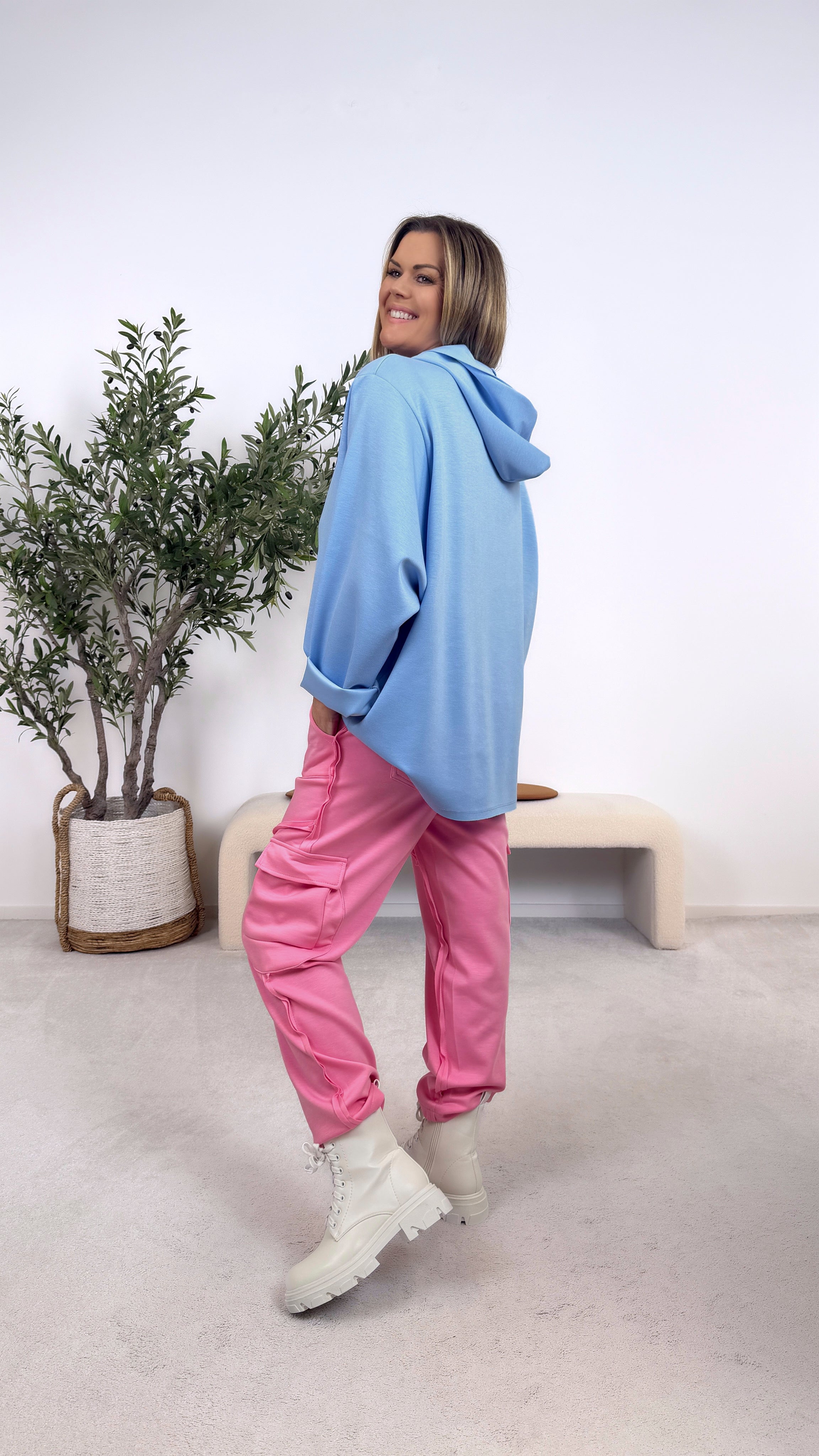 Hoodie I Love Vintage *Blau*