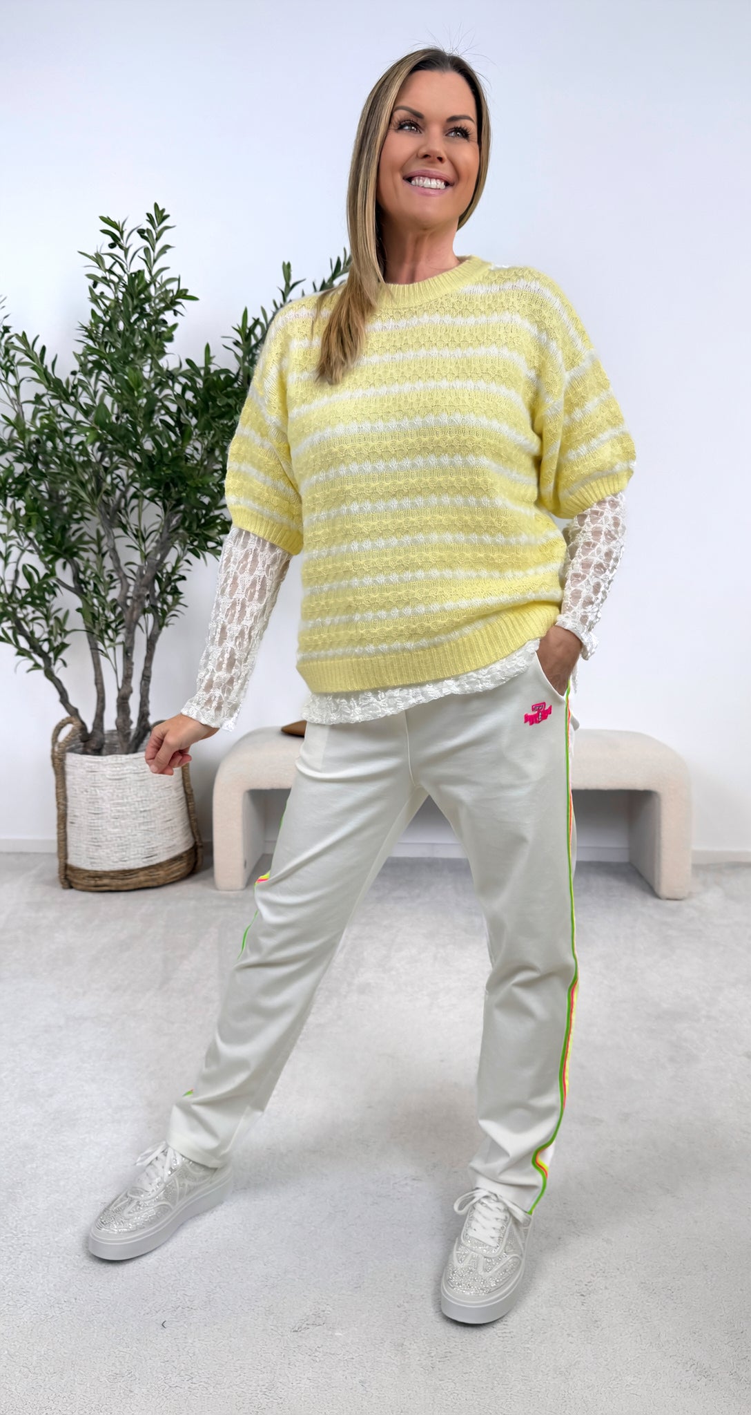 Strickshirt Sunset Pop *Gelb*