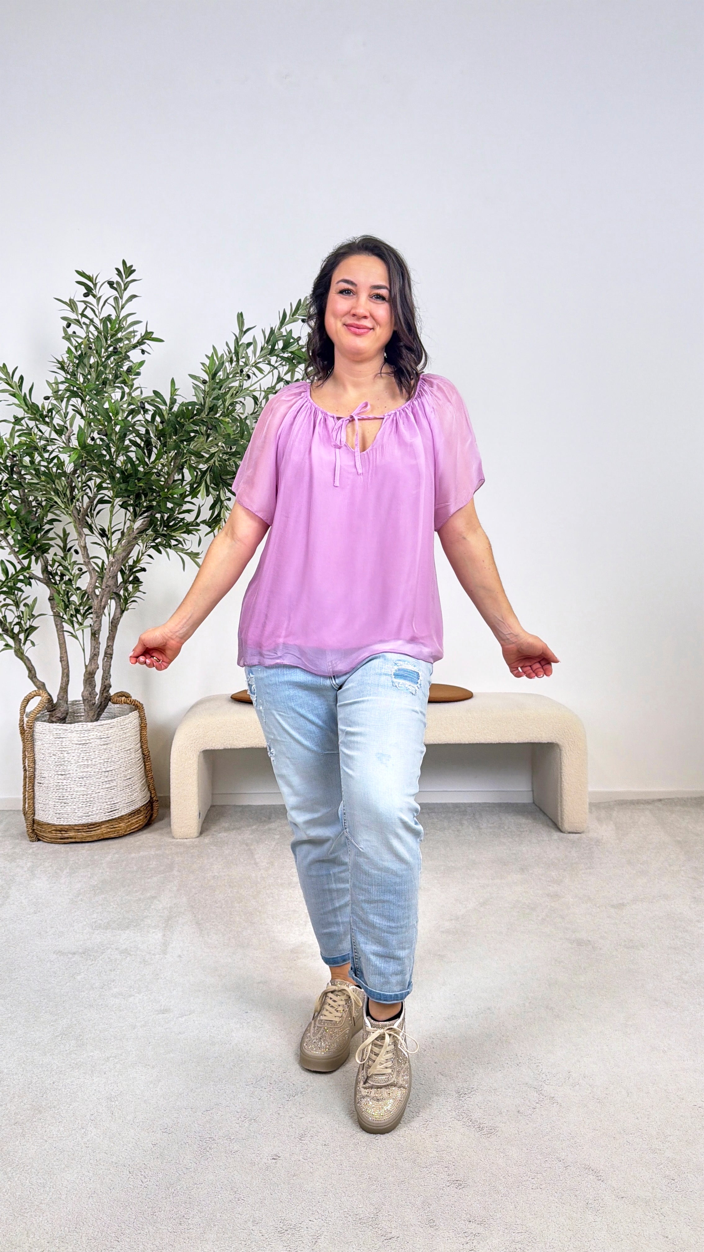 Seidenbluse Santorini *Flieder*