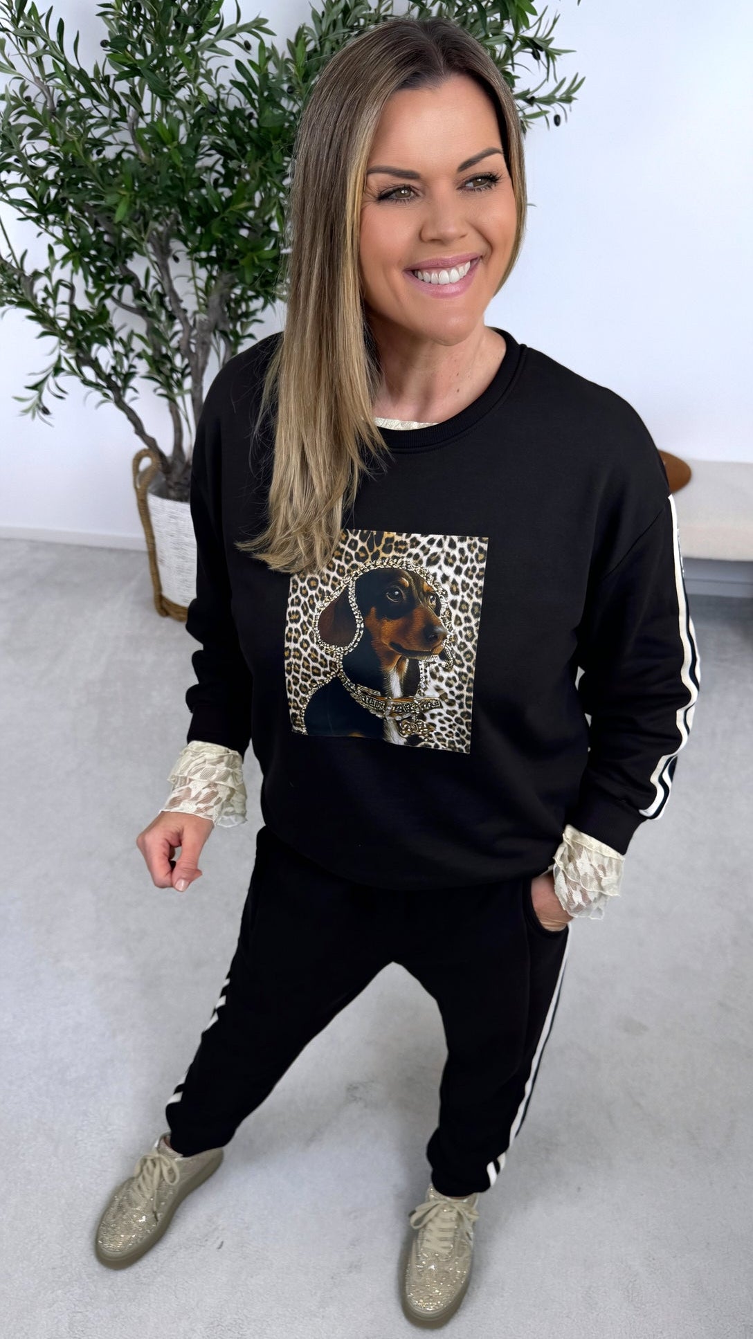 Sweatshirt Leo Dog *Schwarz*