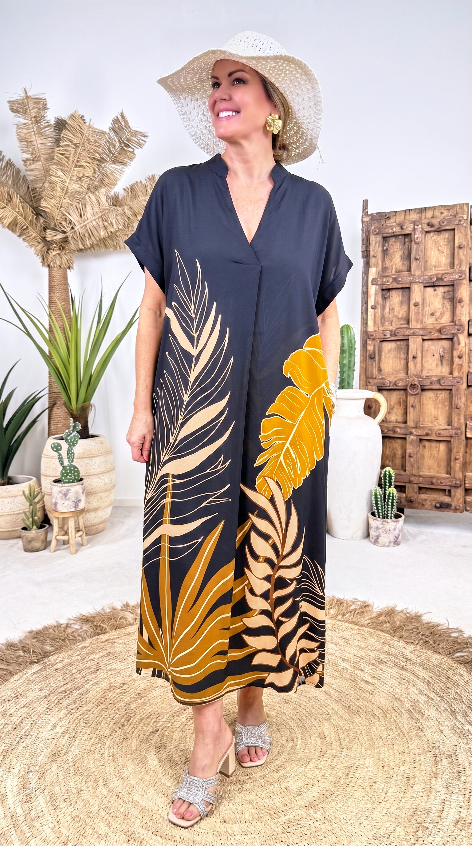 Kleid Calypso Leaf *Schwarz*