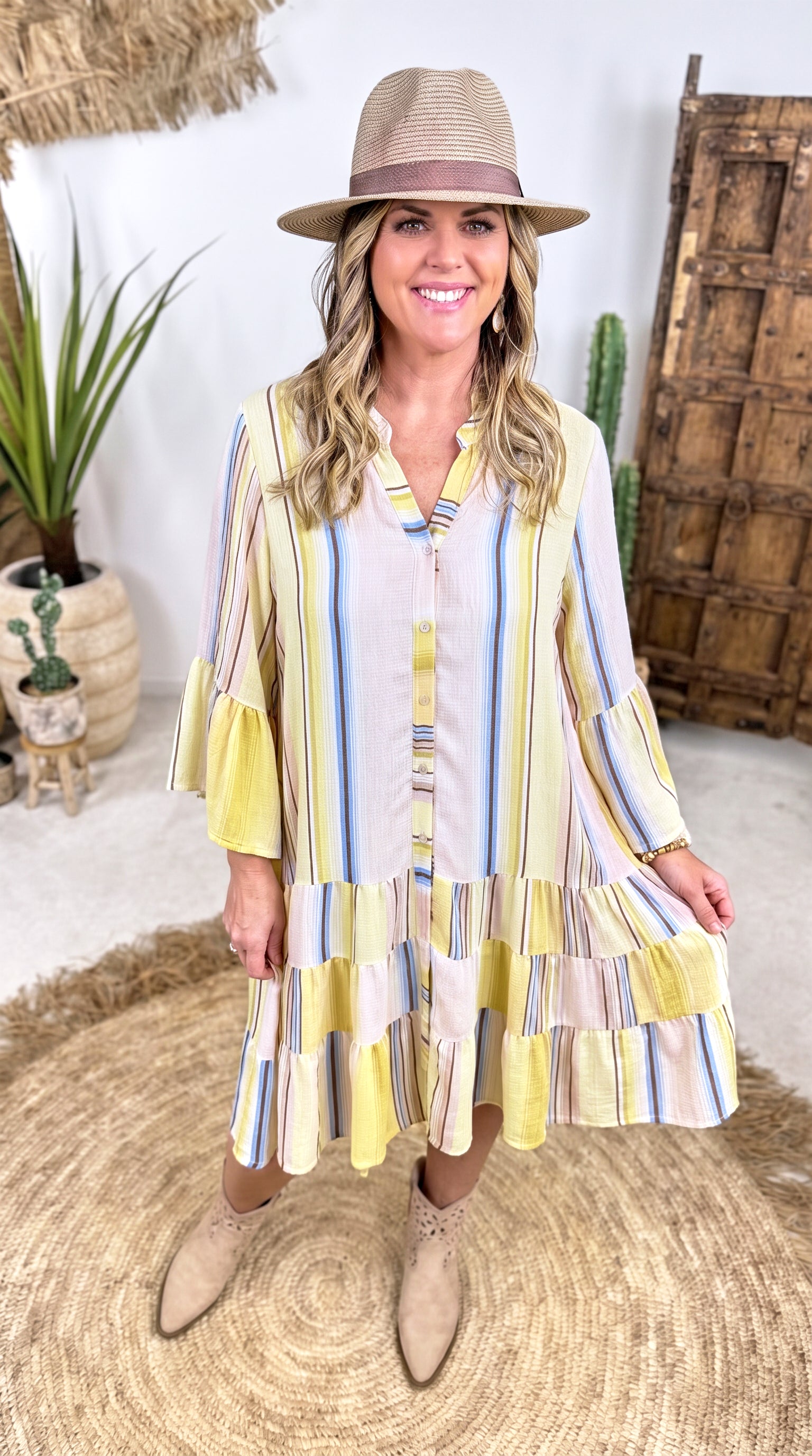Tunika Kleid Sunny Stripes *Gelb*