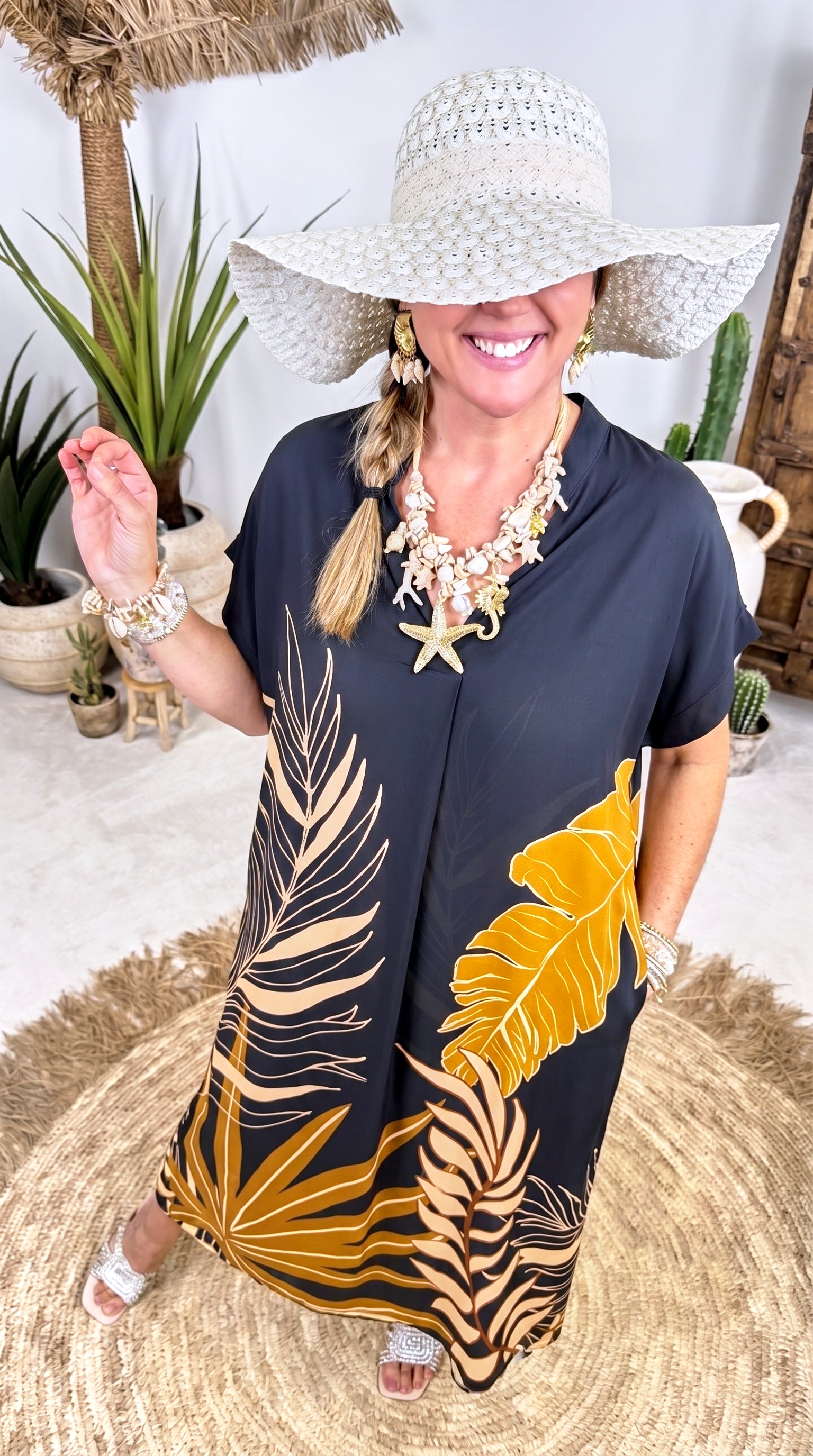 Kleid Calypso Leaf *Schwarz*