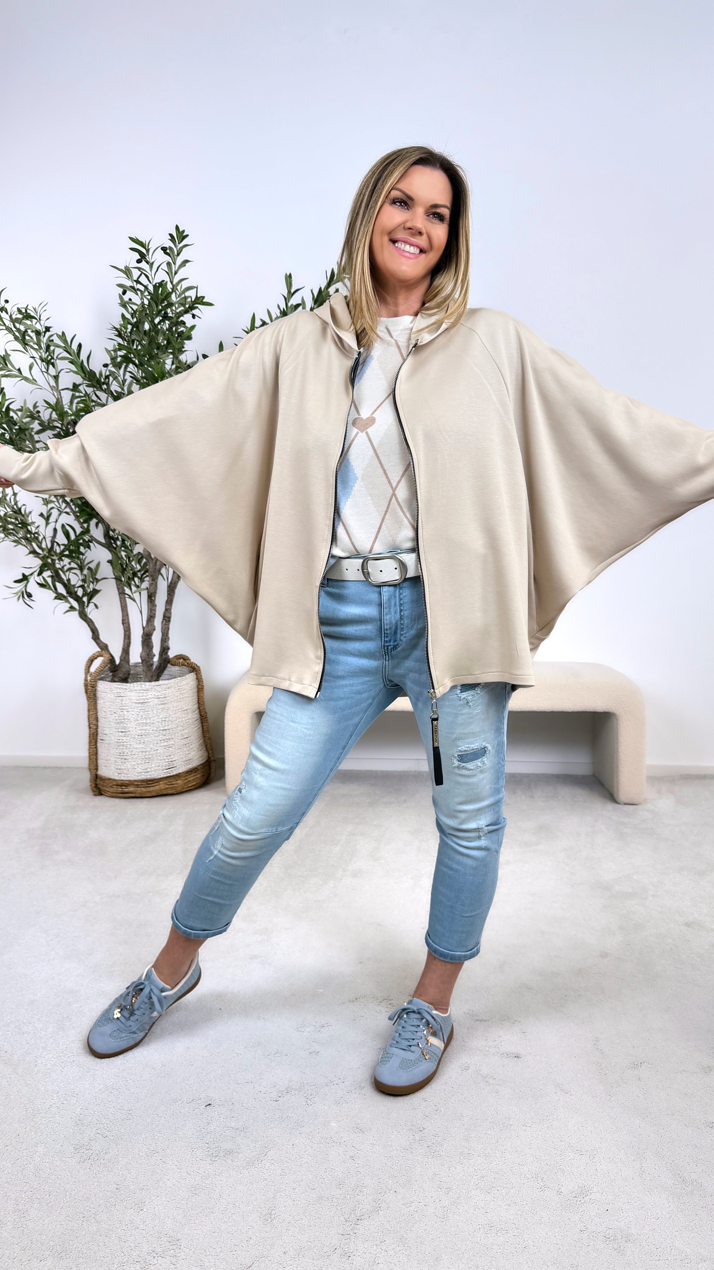 Sweatjacke Girls Night *Beige*