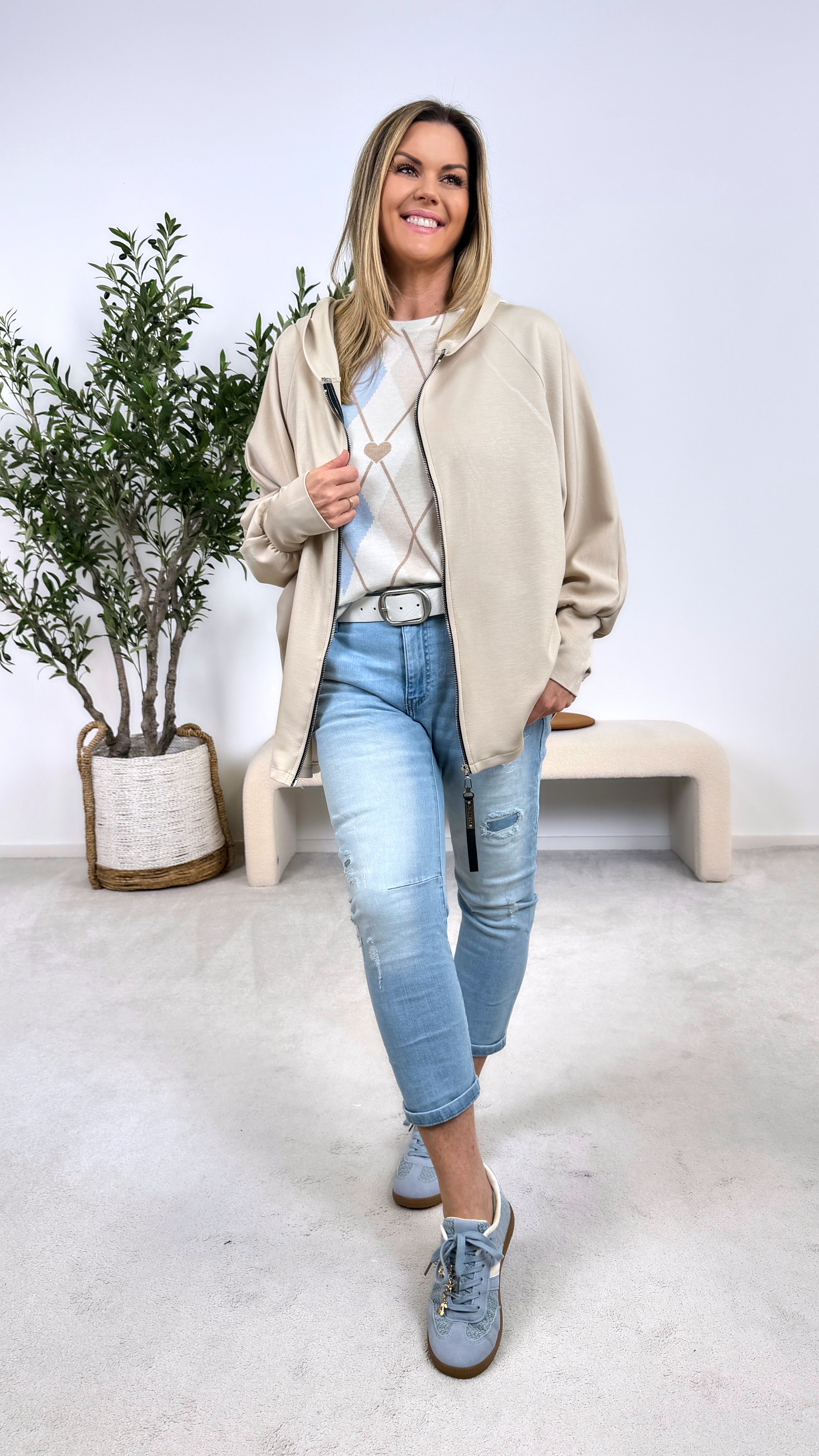 Sweatjacke Girls Night *Beige*