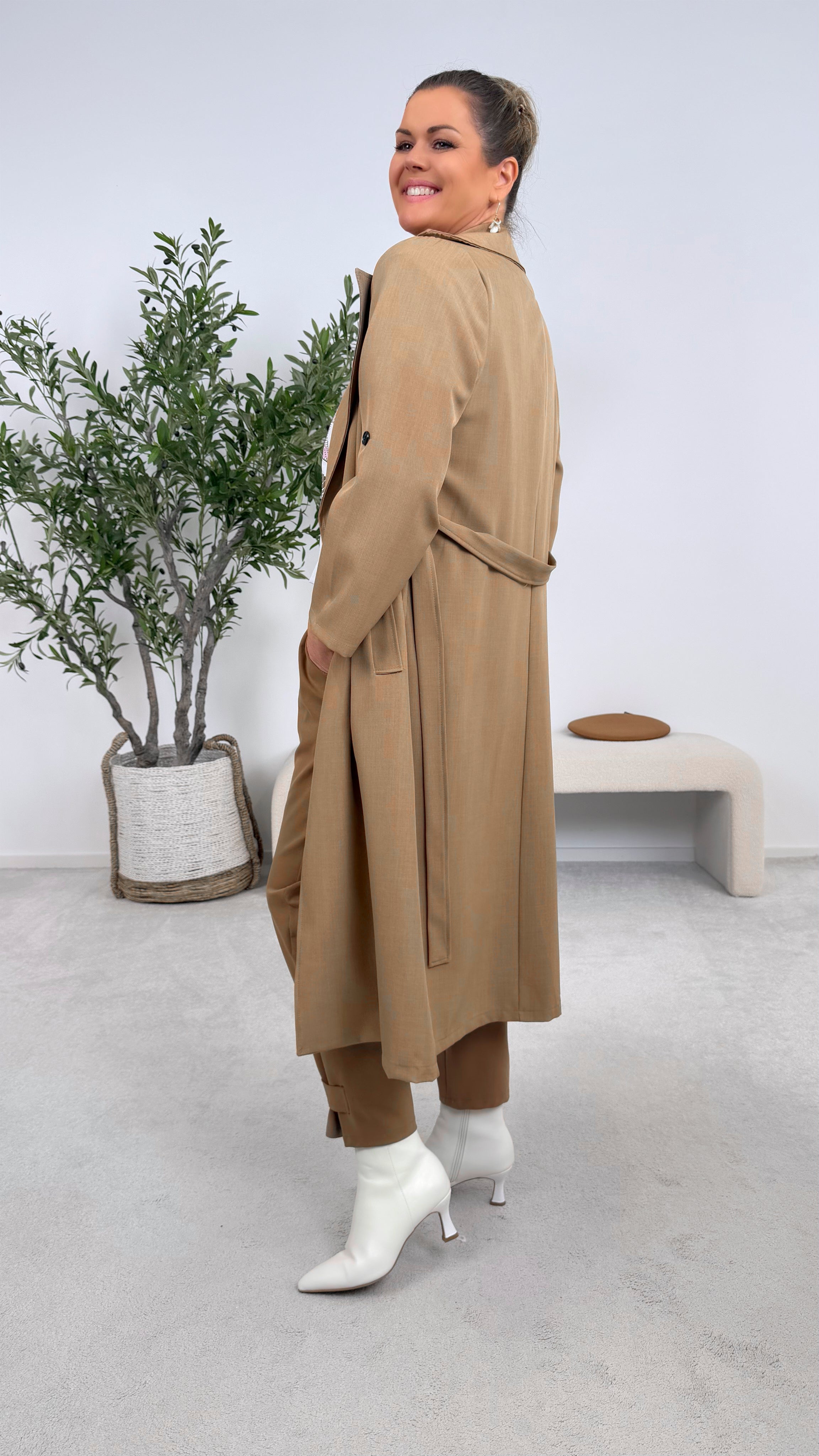Dünner Trenchcoat Femme Authority *Camel*