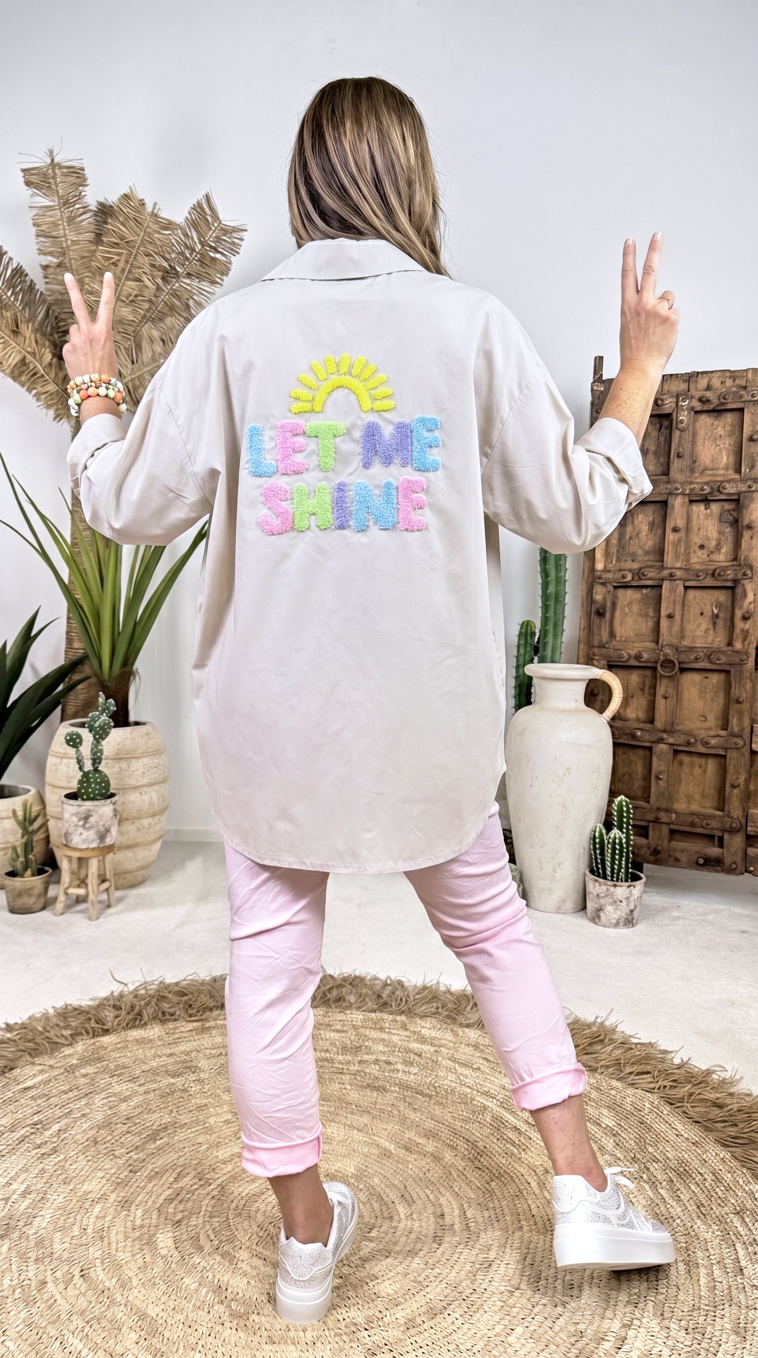 Bluse Let me Shine *Beige*