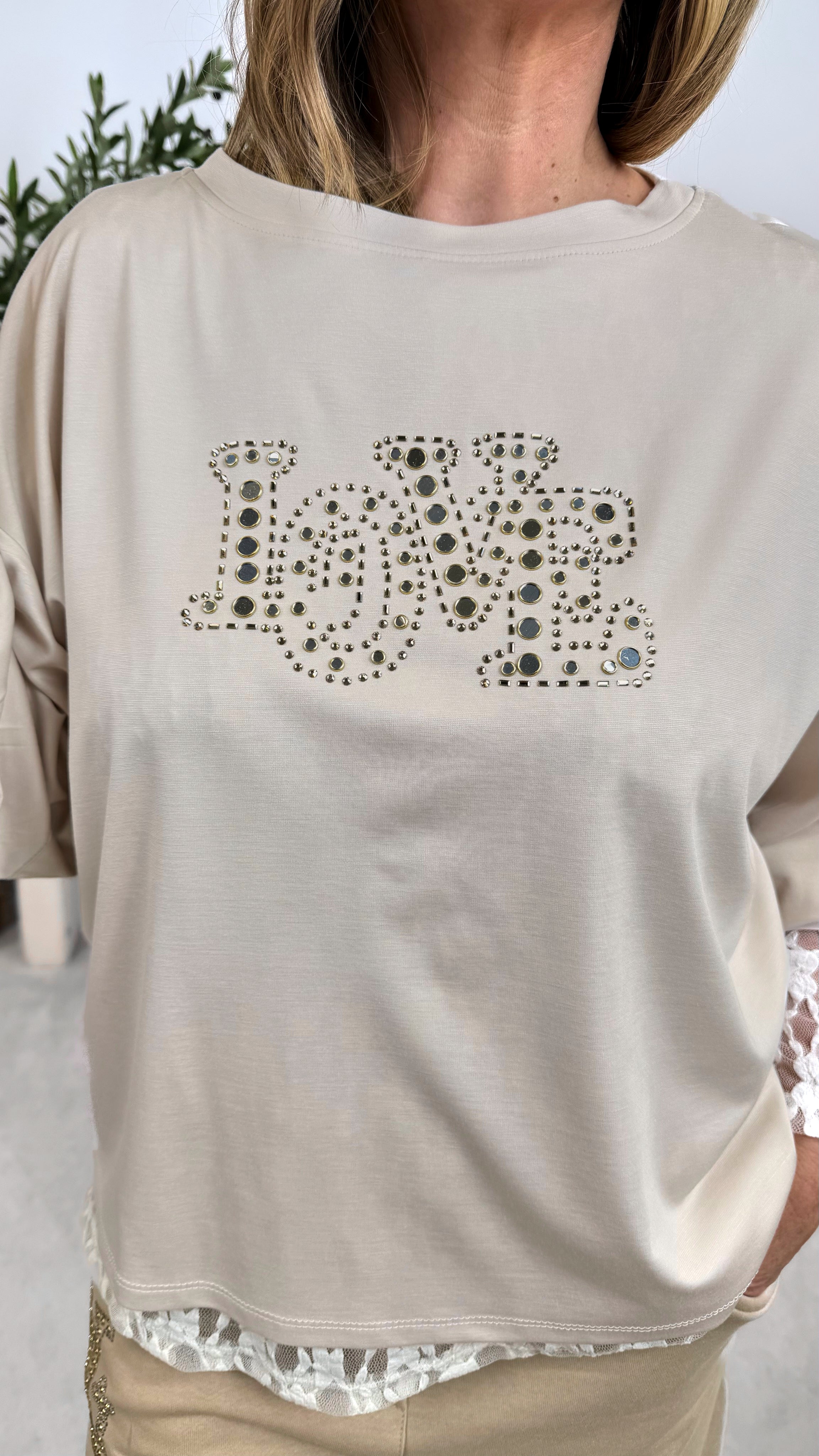 Langarmshirt Pure Love *Beige*