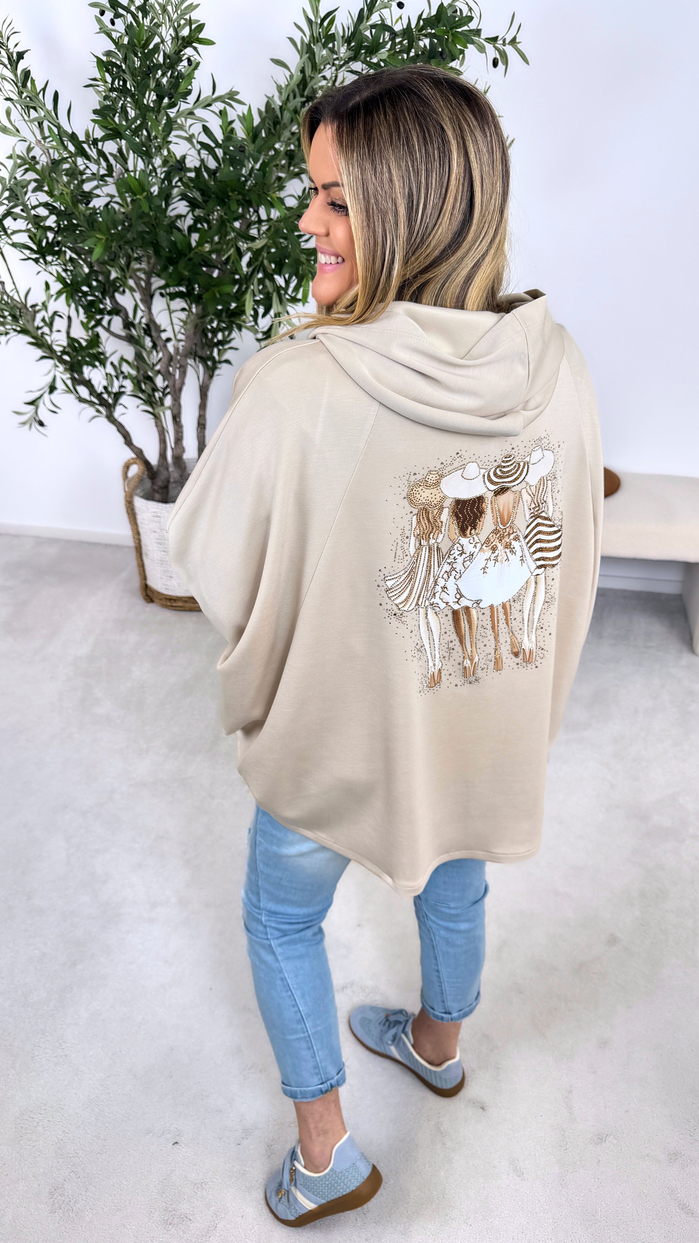 Sweatjacke Girls Night *Beige*