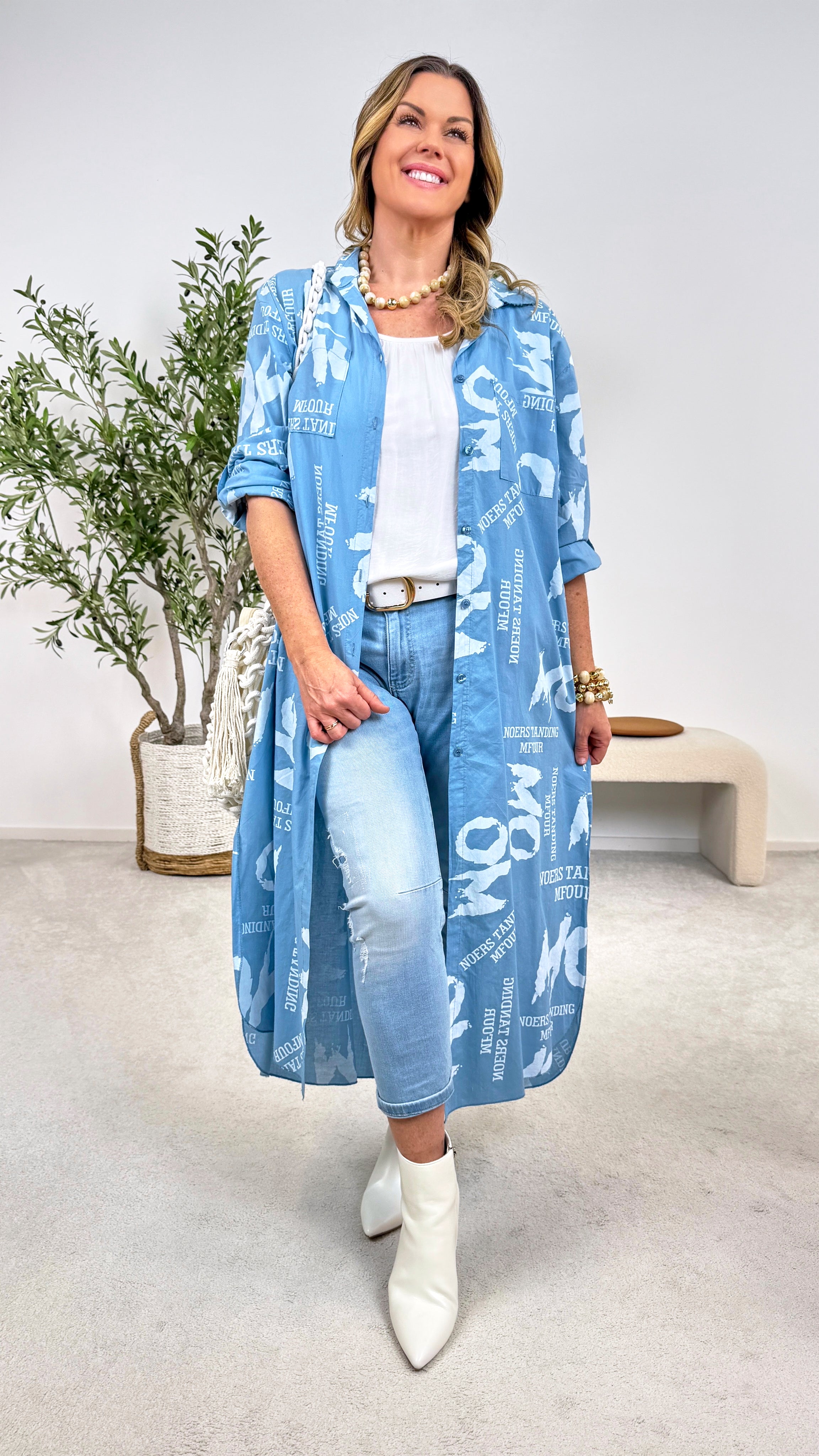 Kaftan Wild Message *Blau*