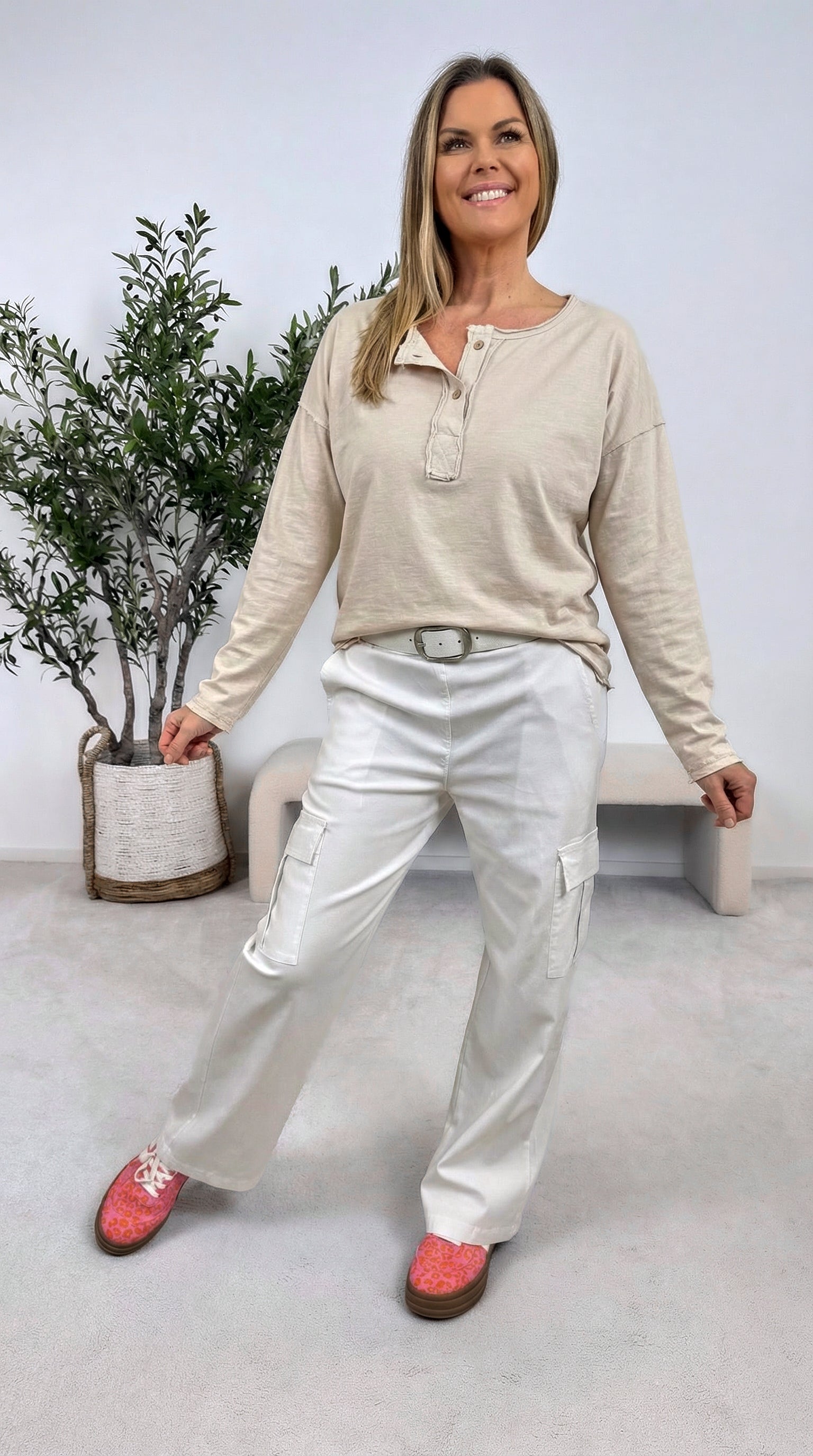 Langarmshirt Feelgood Basic *Beige*