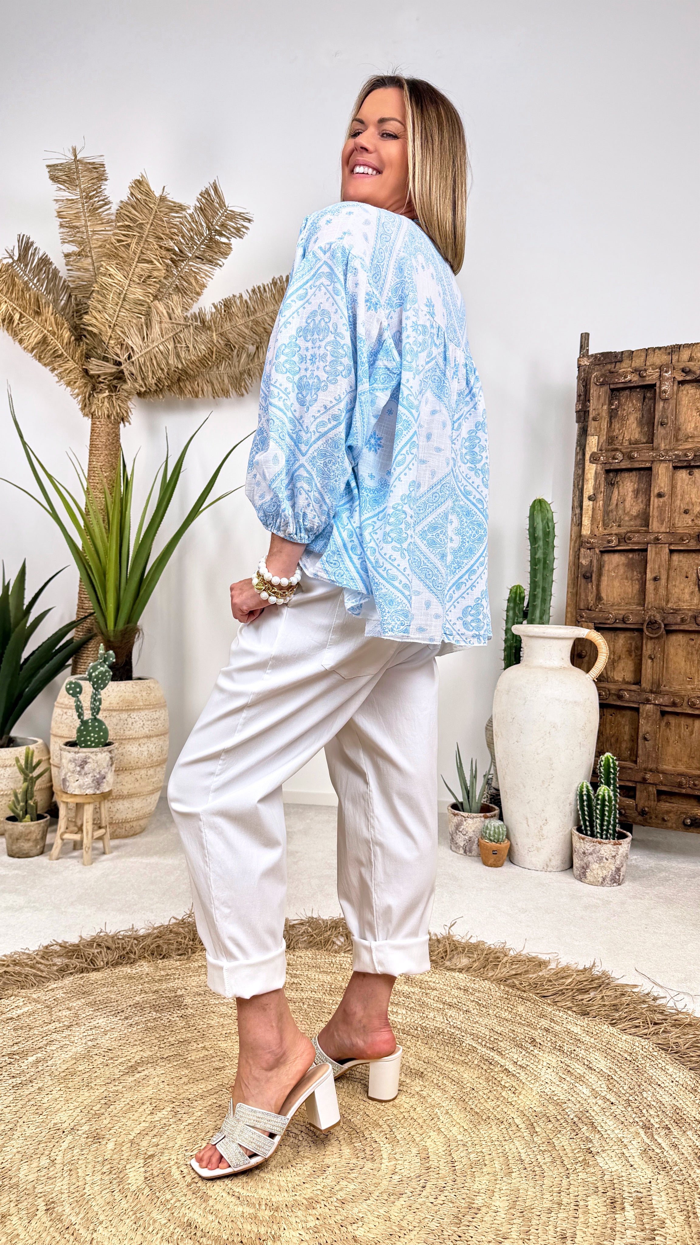Bluse Sky Paisley