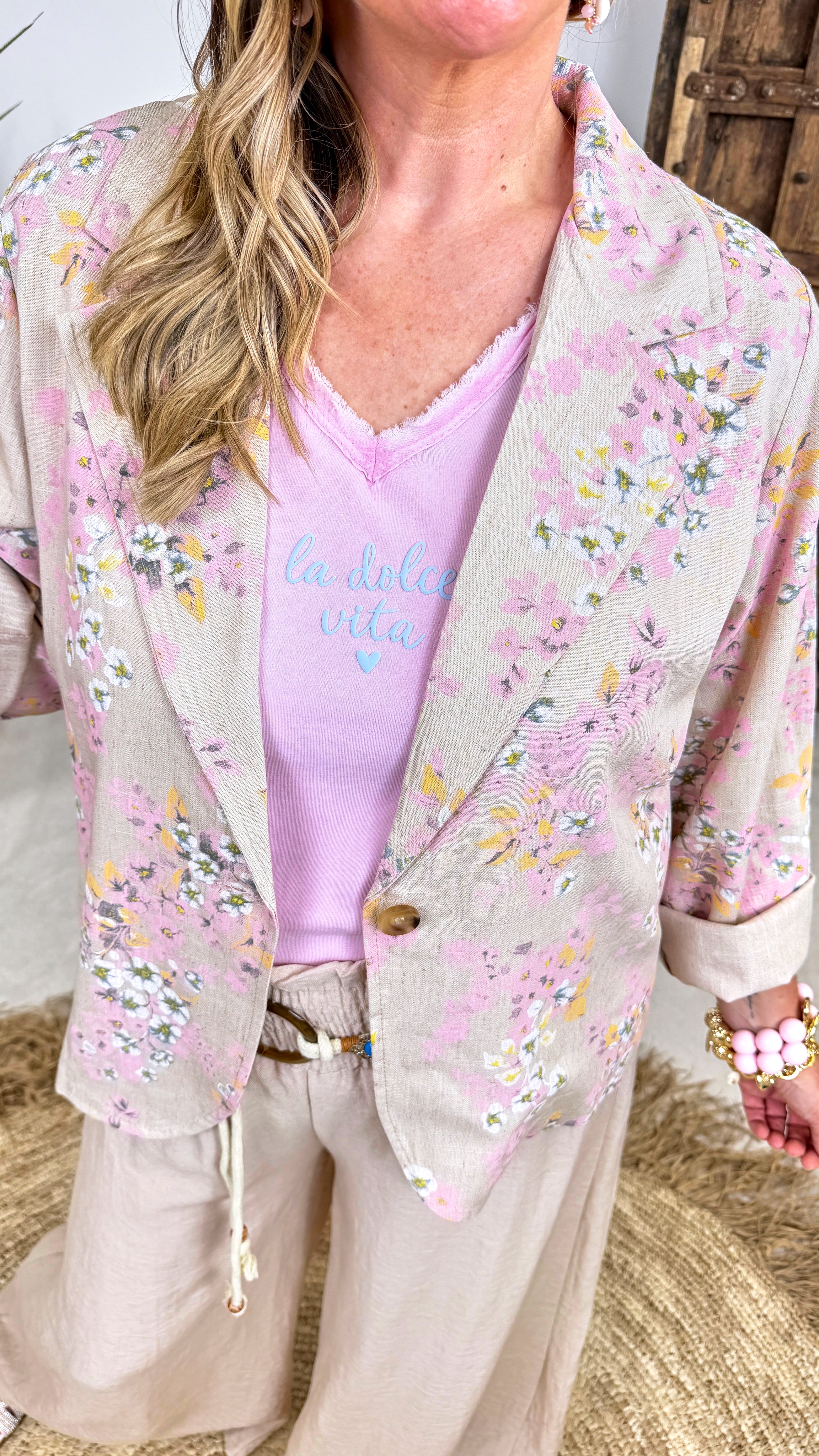Leinen-Blazer Classy Flora *Kleine Blume*