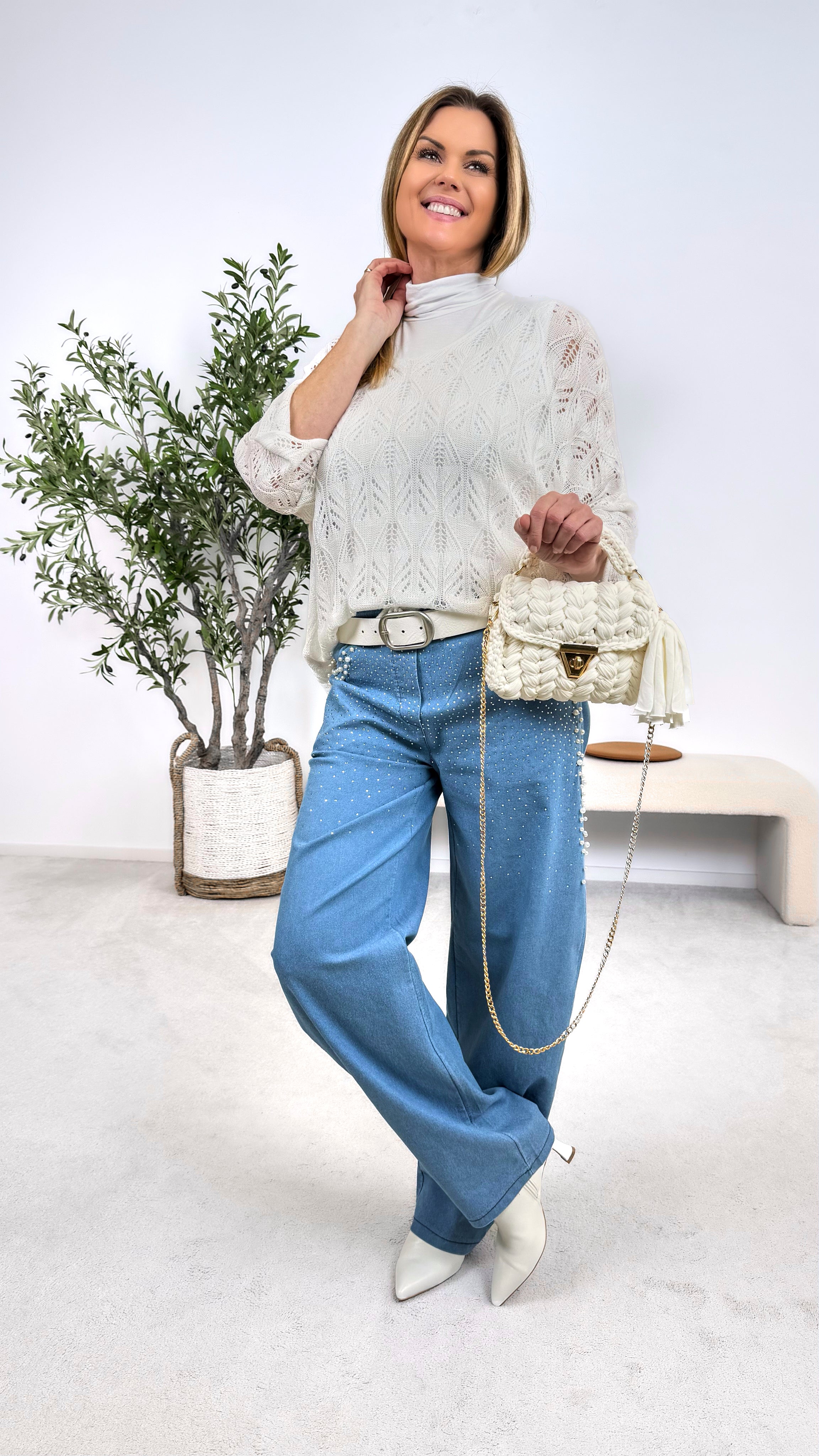 Strickshirt Airy Love *Weiß*