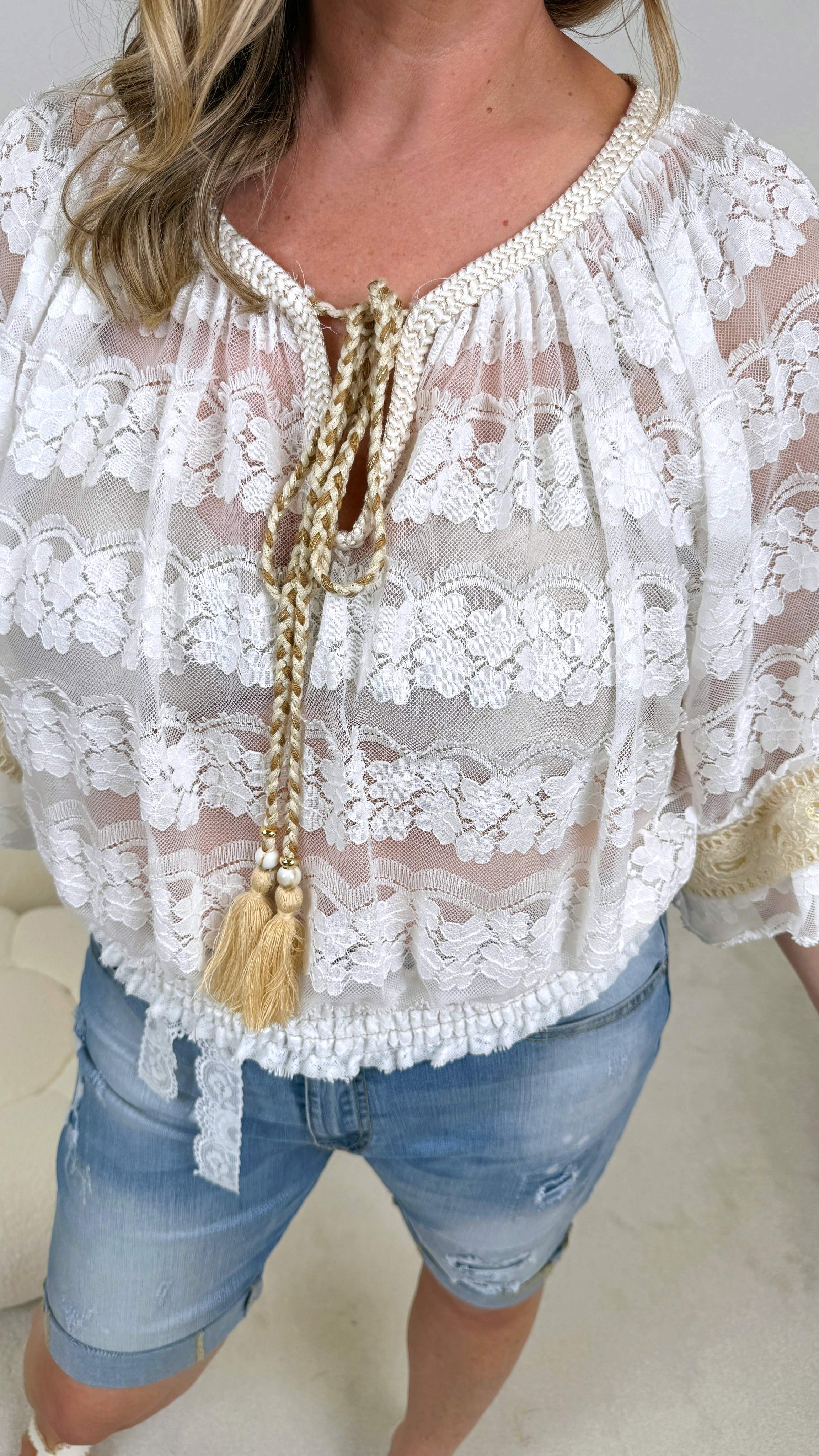 Spitzen-Bluse Fleur Libre - Power of Princess