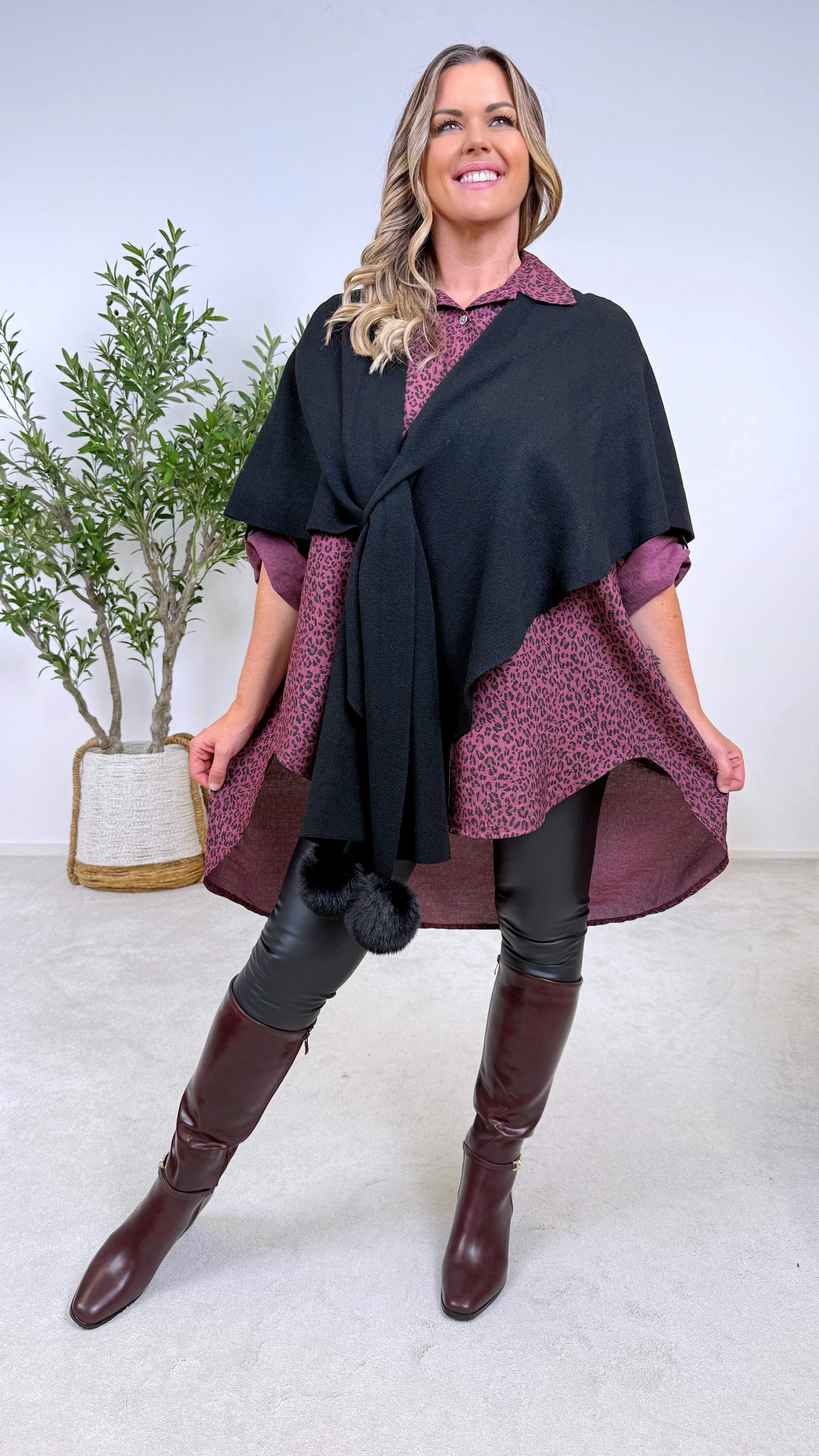 Leggings Leather Luxe *Schwarz*